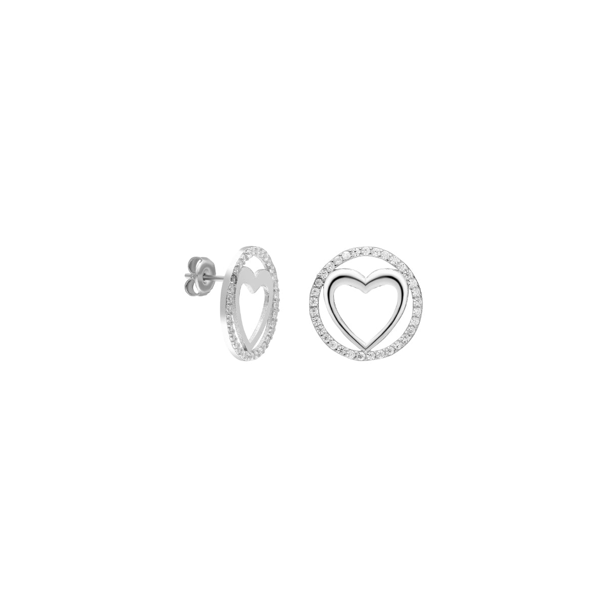 Herz Zirkonia Ohrring (7040866615341)