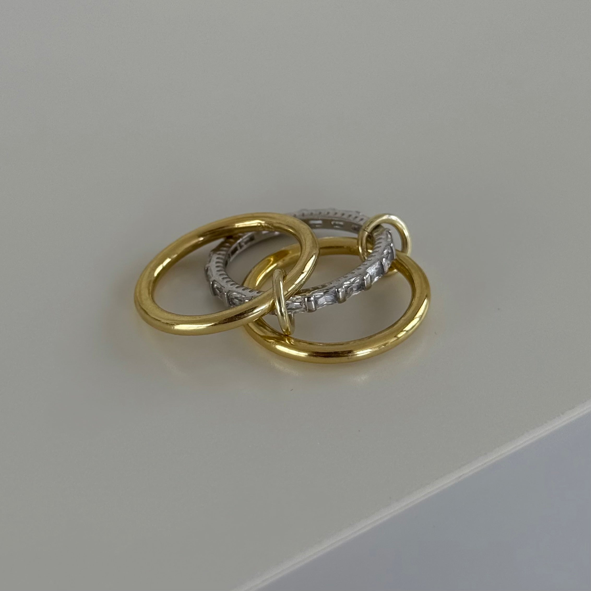 BAGET TAŞLI AMOUR YÜZÜK | 925 GÜMÜŞ