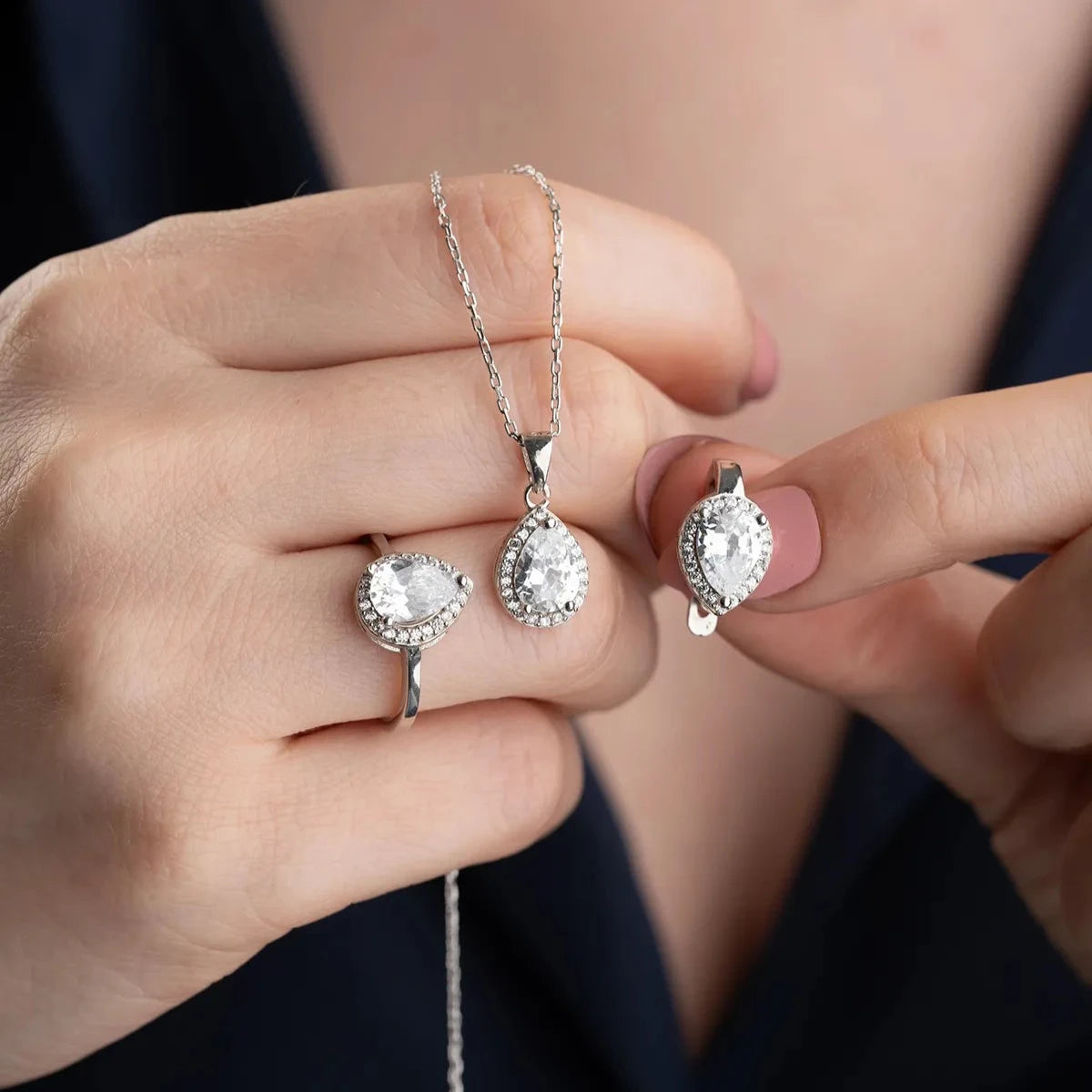 DAMLA MODEL TAKIM SET | 925 GÜMÜŞ