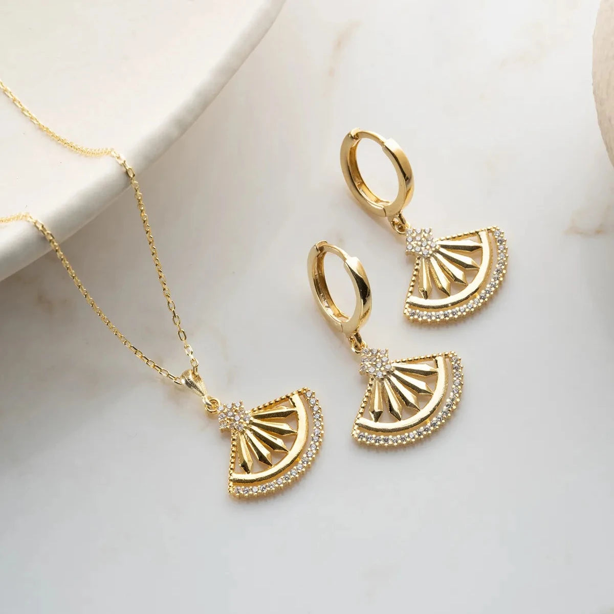 YELPAZE KOLYE KÜPE SET | 925 GÜMÜŞ