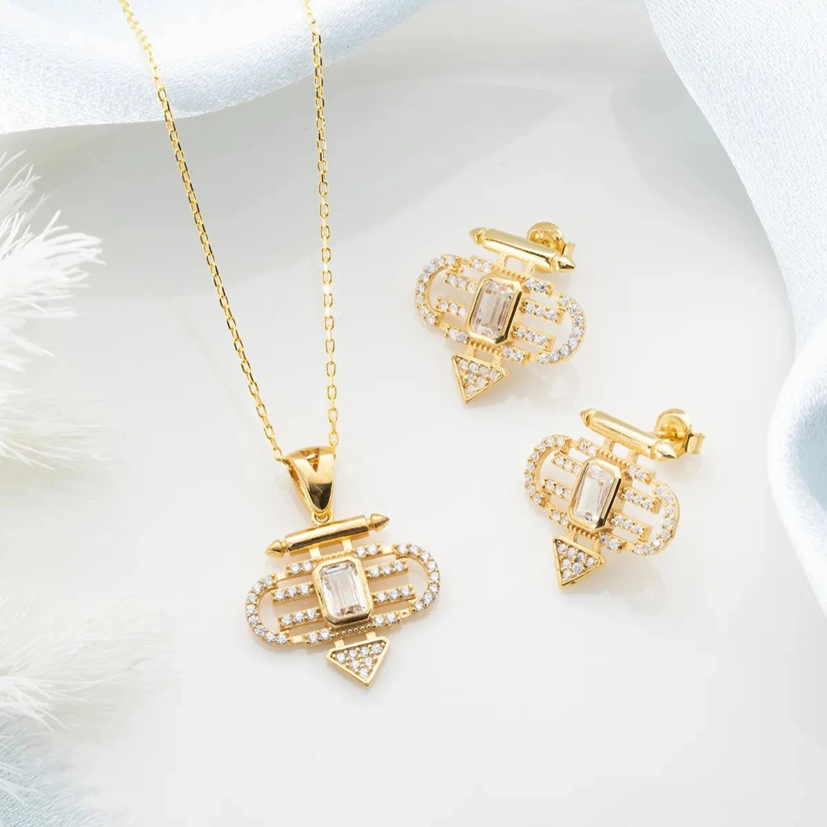 ŞEYMA KOLYE KÜPE SET | 925 GÜMÜŞ