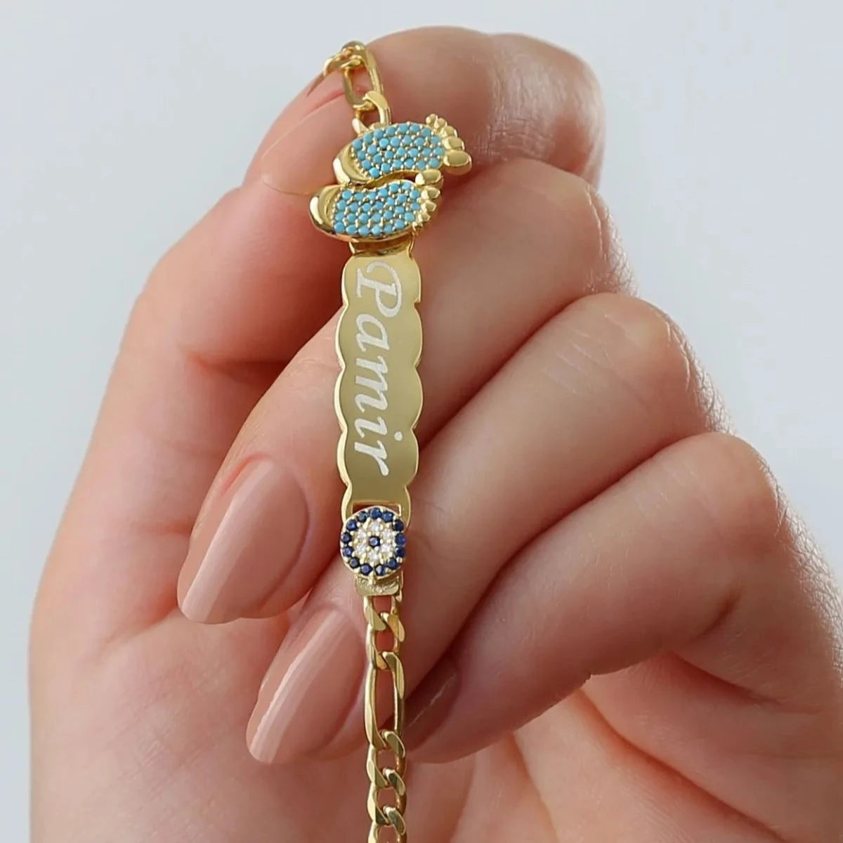 İSİMLİ NAZAR BEBEK BİLEKLİK | 925 GÜMÜŞ