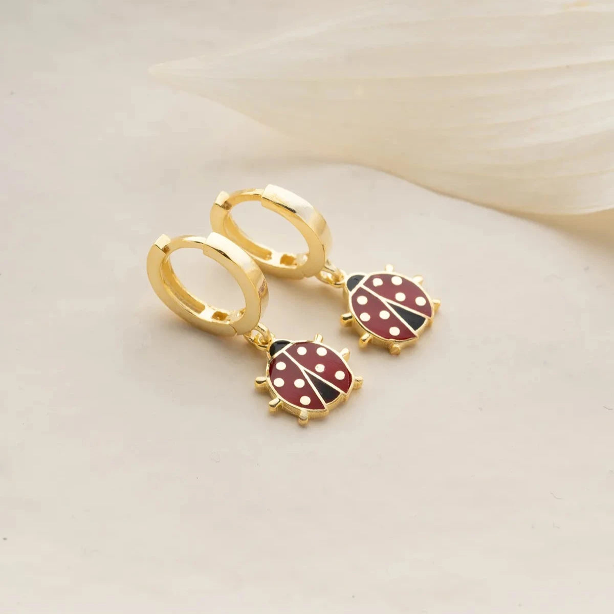 MİNELİ UĞUR BÖCEĞİ ÇOCUK KÜPE | 925 GÜMÜŞ