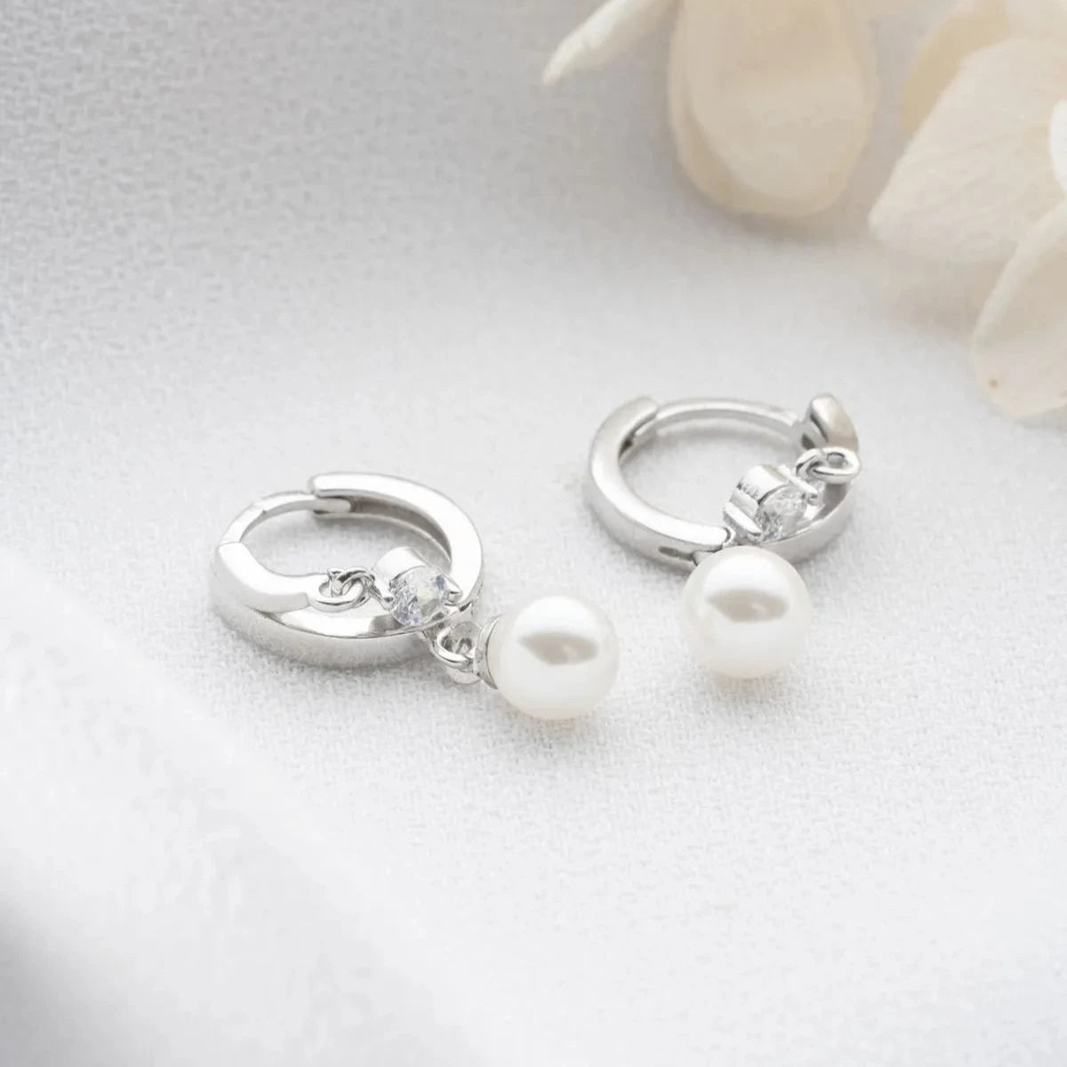 İNCİ TAŞ KÜPE | 925 GÜMÜŞ