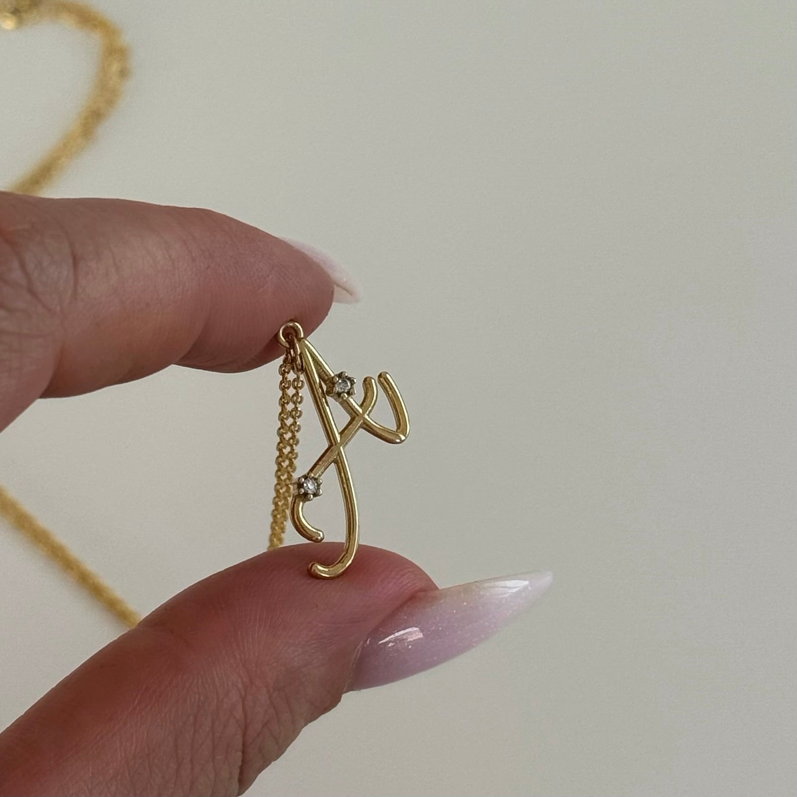 MİNİ TAŞLI HARF KOLYE | 925 GÜMÜŞ