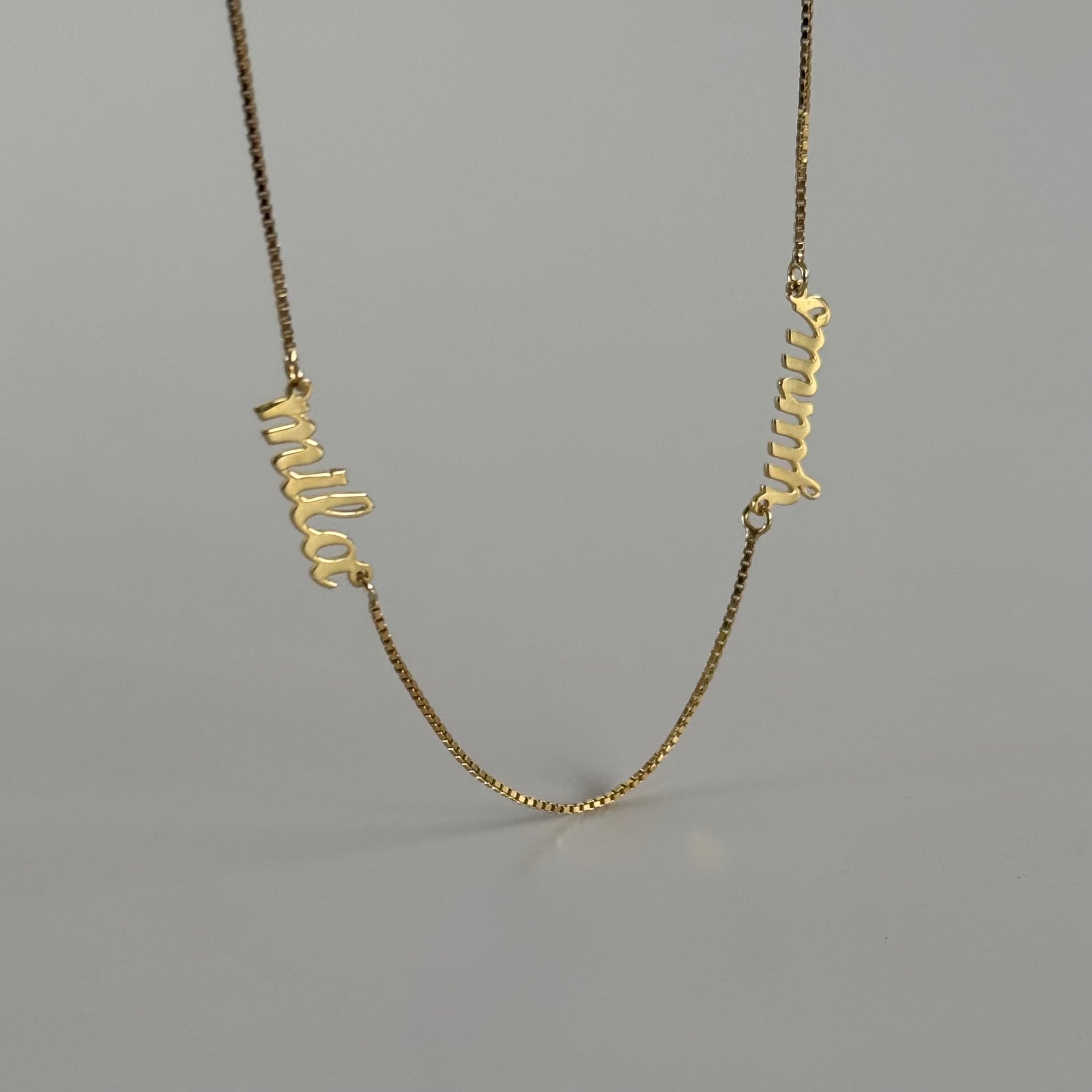 MİNİMAL DUO İSİM KOLYE | 925 GÜMÜŞ