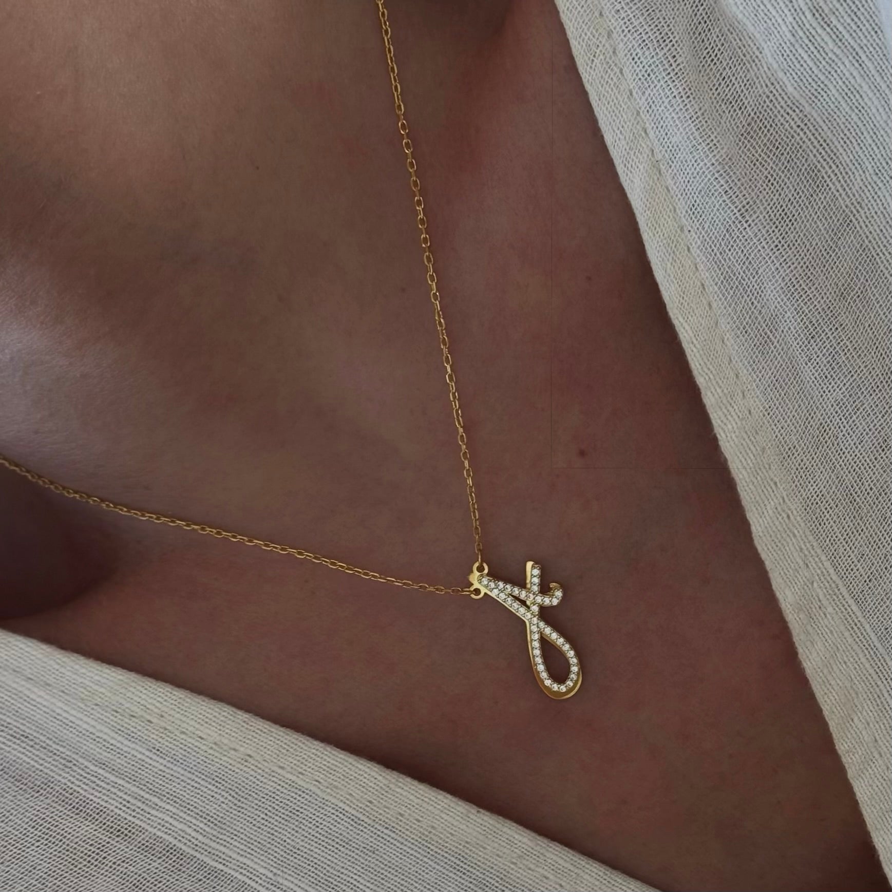 NYX HARF KOLYE | 925 GÜMÜŞ