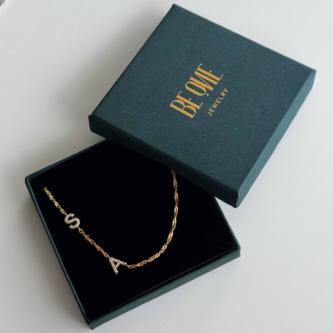 SİNGAPUR ZİNCİRLİ KÖPRÜCÜK 2 Lİ HARF KOLYE | 925 GÜMÜŞ