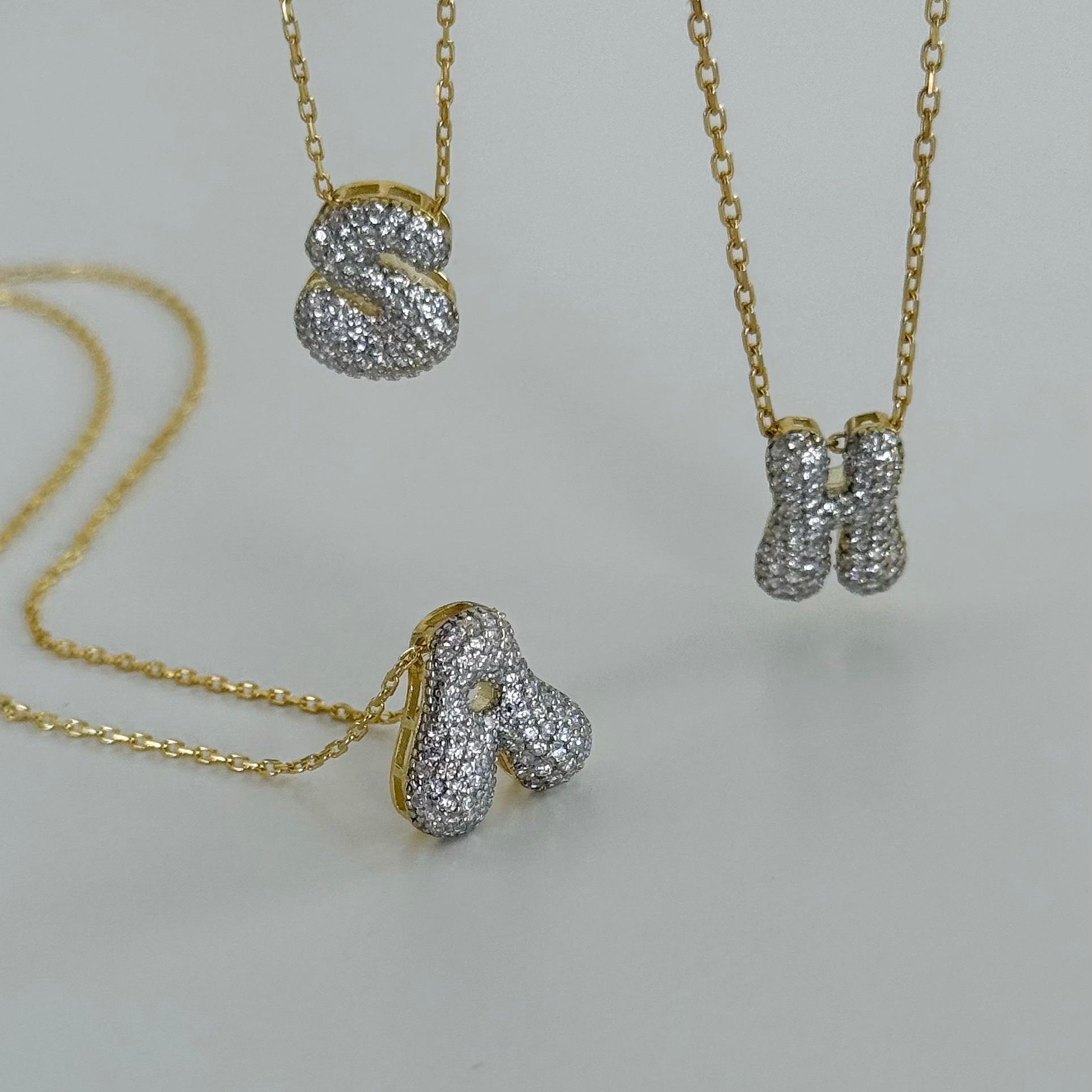 TAŞLI MİNİ BUBBLE İSİM KOLYE | 925 GÜMÜŞ