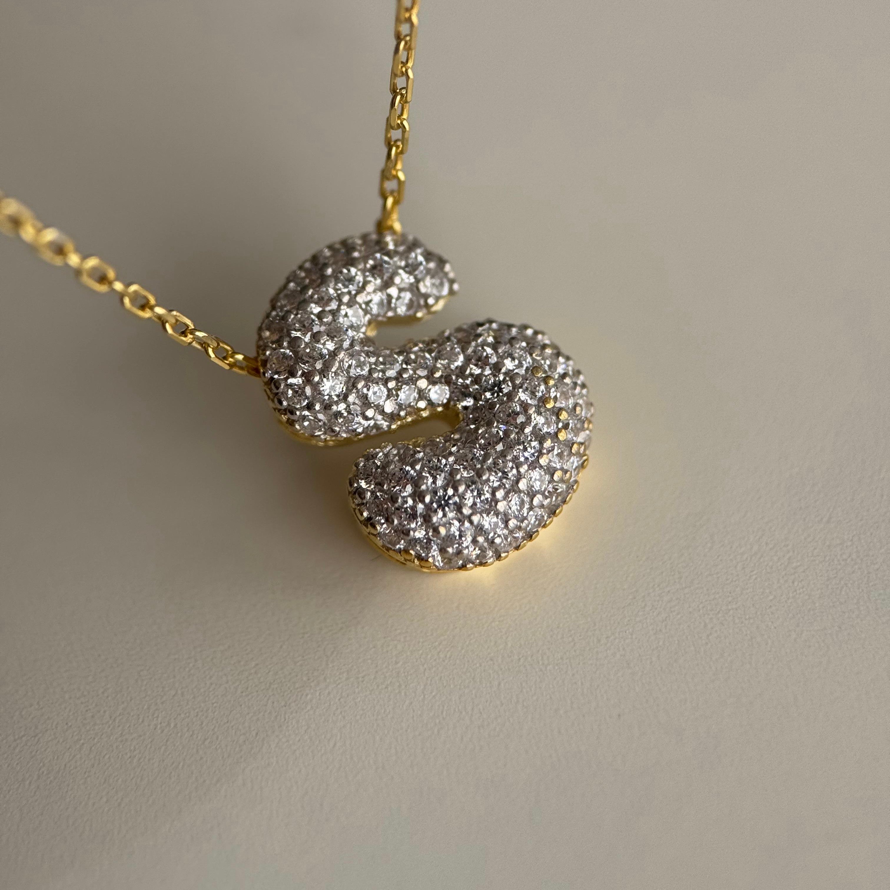 TAŞLI MİNİ BUBBLE İSİM KOLYE | 925 GÜMÜŞ