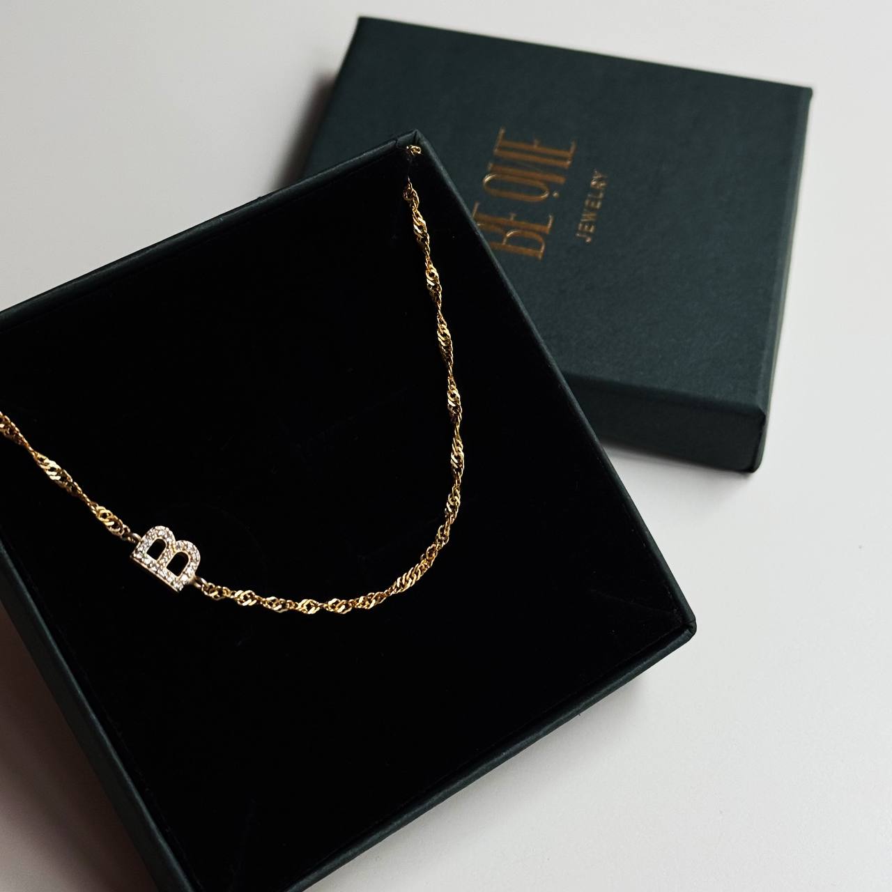 SİNGAPUR ZİNCİRLİ KÖPRÜCÜK HARF KOLYE | 925 GÜMÜŞ