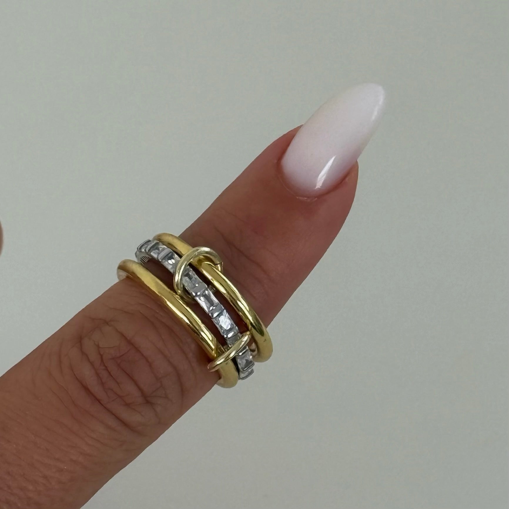 BAGET TAŞLI AMOUR YÜZÜK | 925 GÜMÜŞ