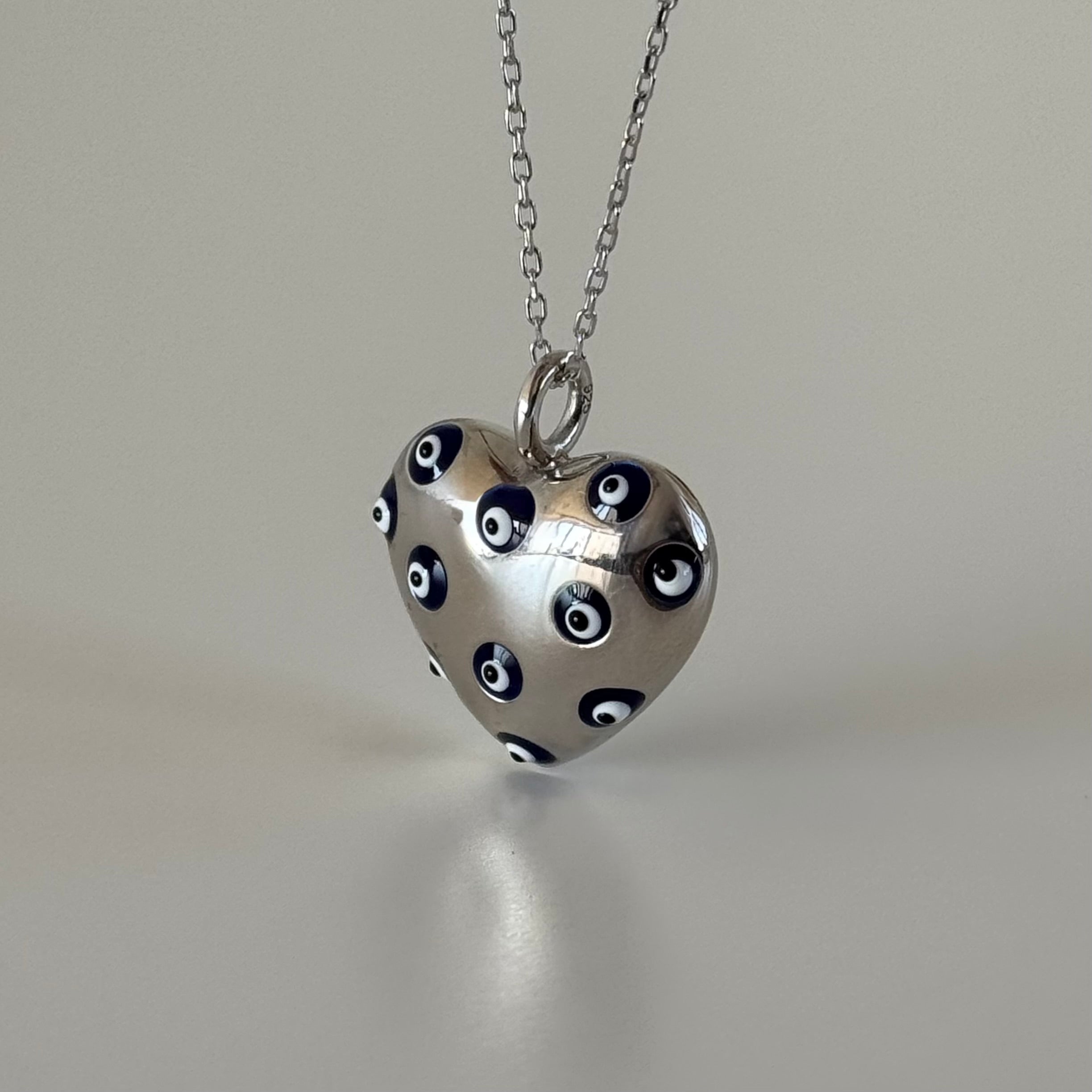 NAZARLI KALP KOLYE | 925 GÜMÜŞ