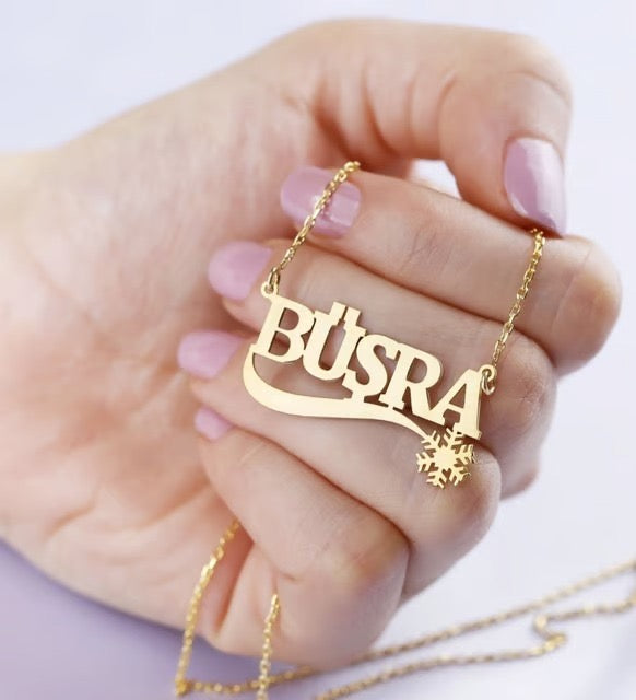 KAR TANESİ İSİM KOLYE | 925 GÜMÜŞ