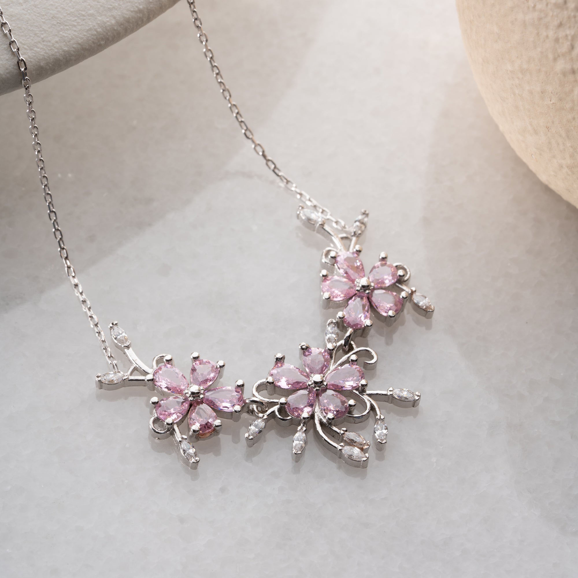 PİNK BLOSSOM KOLYE | 925 GÜMÜŞ