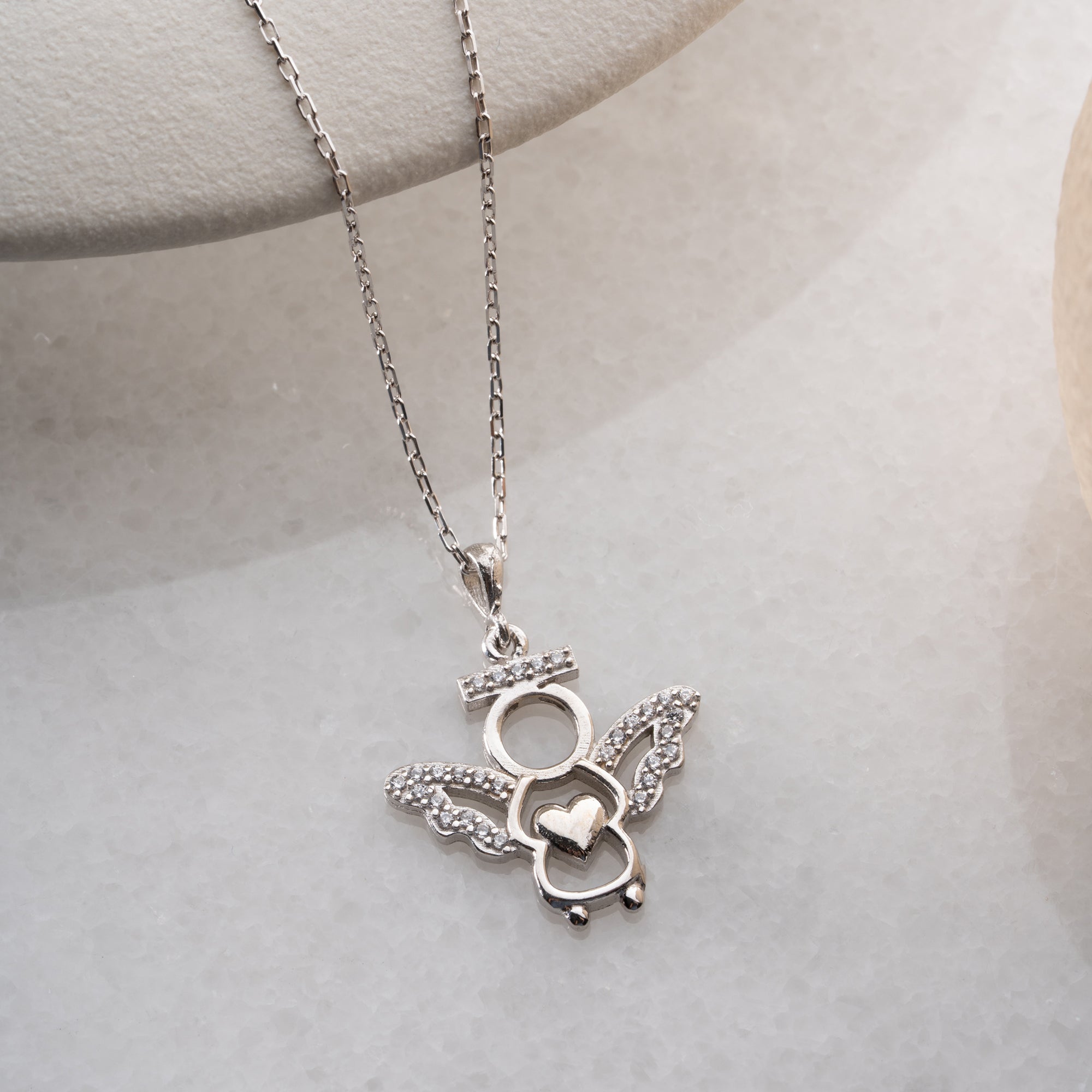 ANGEL HEART KOLYE | 925 GÜMÜŞ