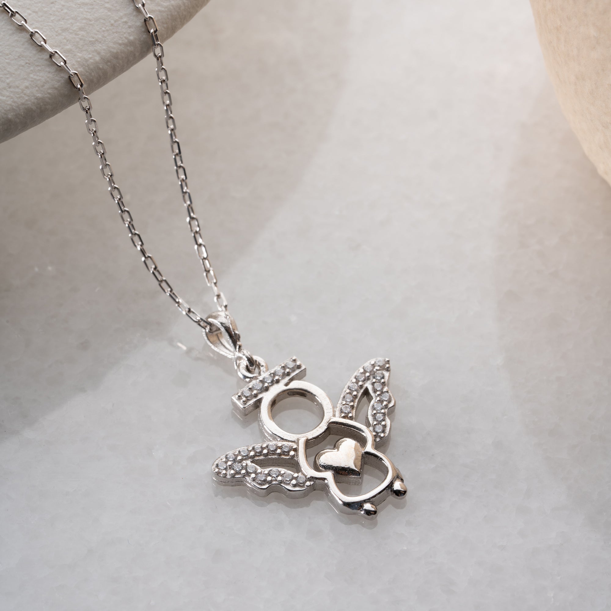 ANGEL HEART KOLYE | 925 GÜMÜŞ