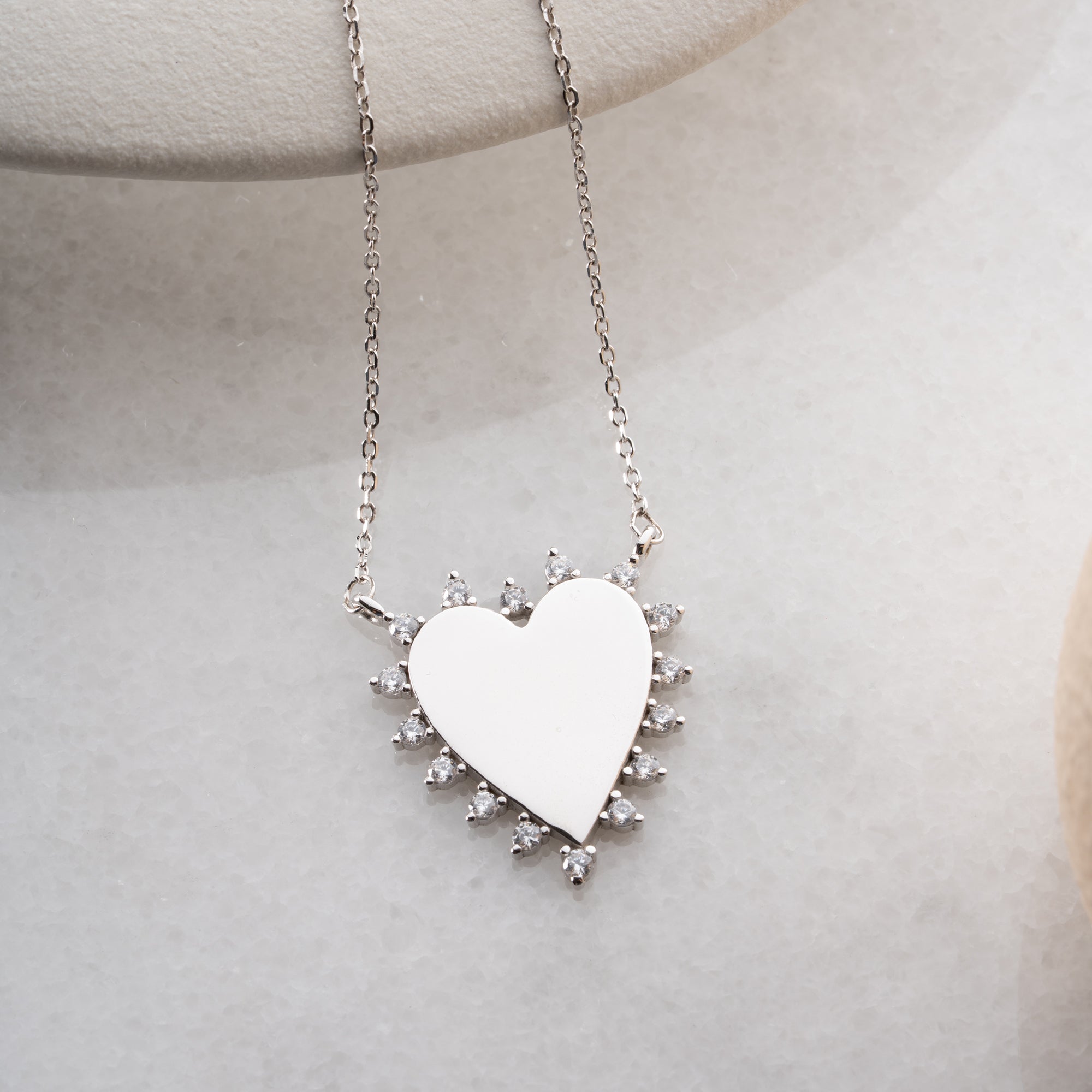 HALO HEART KOLYE | 925 GÜMÜŞ