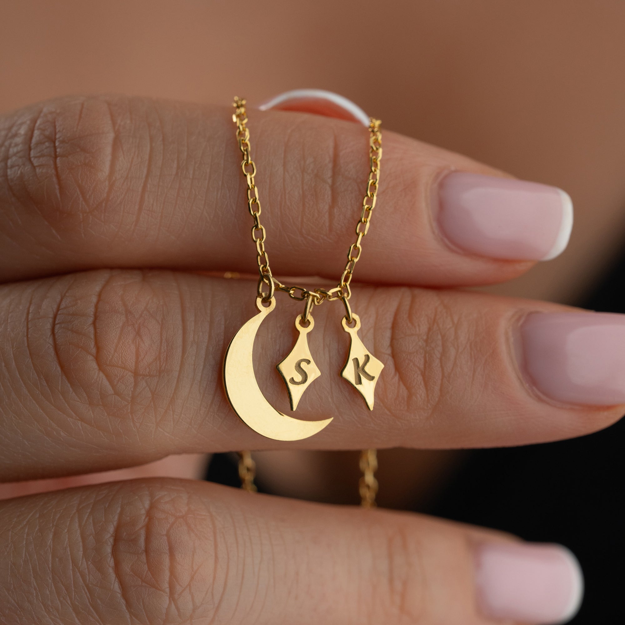 LUNA 2 HARFLİ KOLYE | 925 GÜMÜŞ