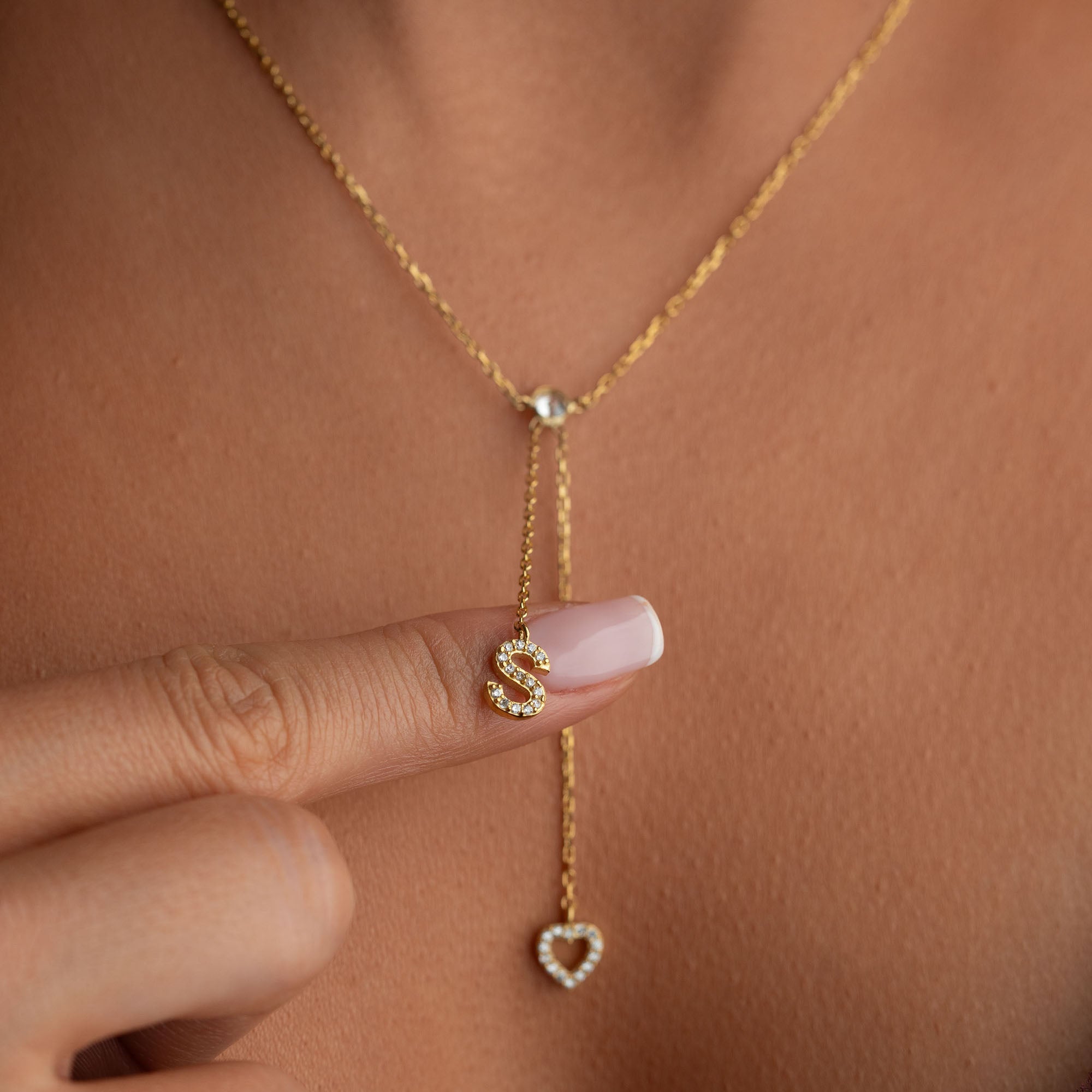 LOVE DROP HARF KOLYE | 925 GÜMÜŞ
