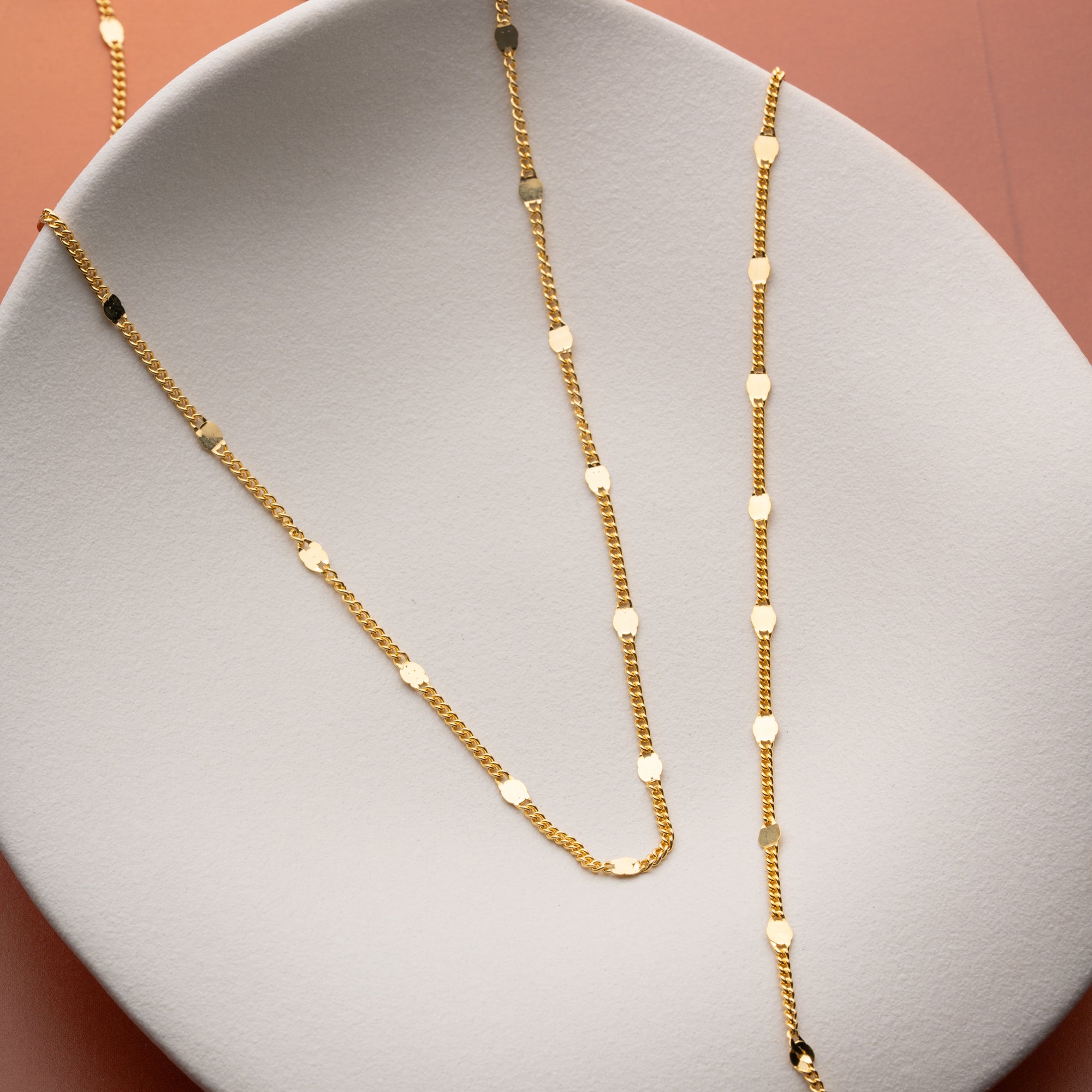 MİA PULLU ZİNCİR KOLYE BİLEKLİK SET | 925 GÜMÜŞ