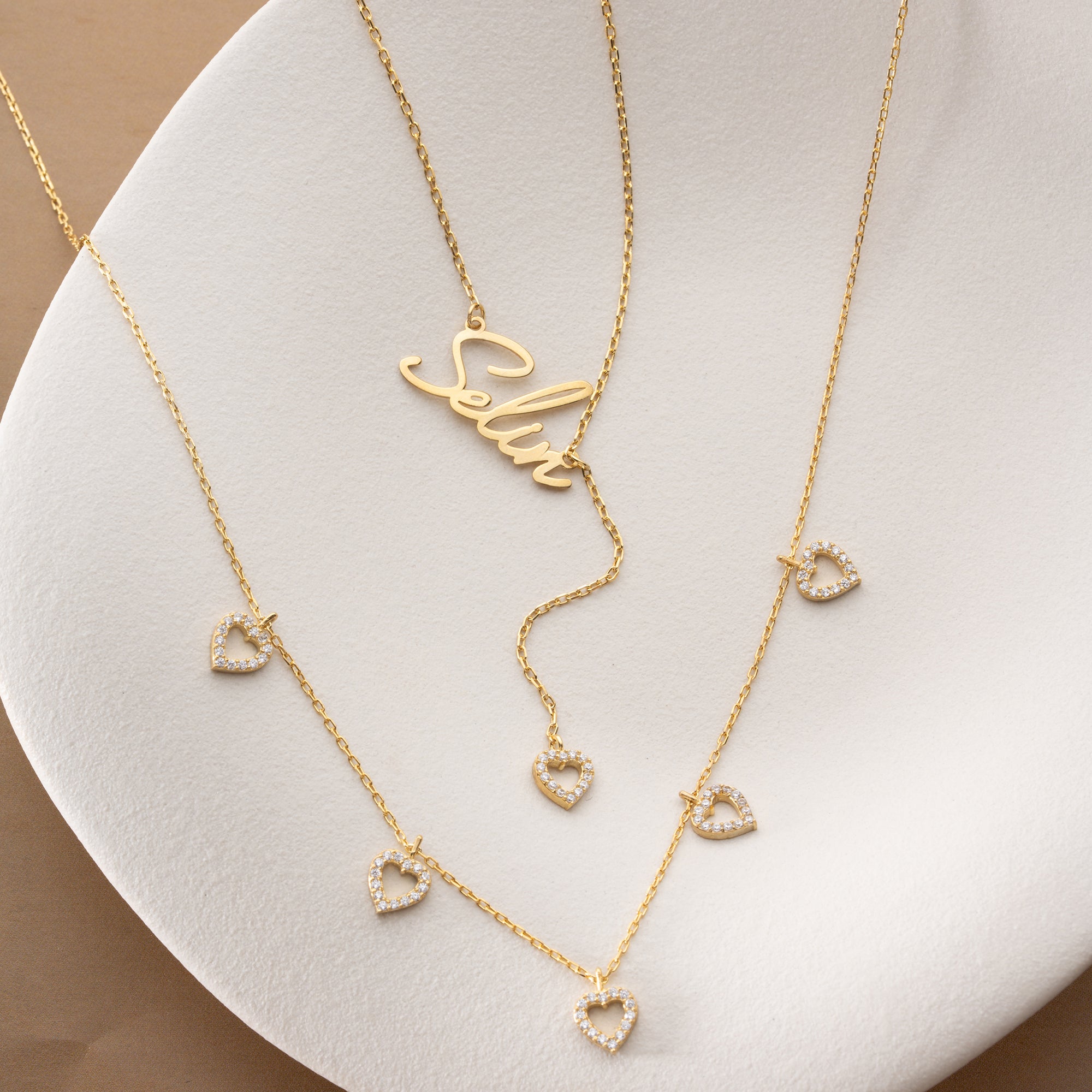 HEART GLOW SET KOLYE | 925 GÜMÜŞ