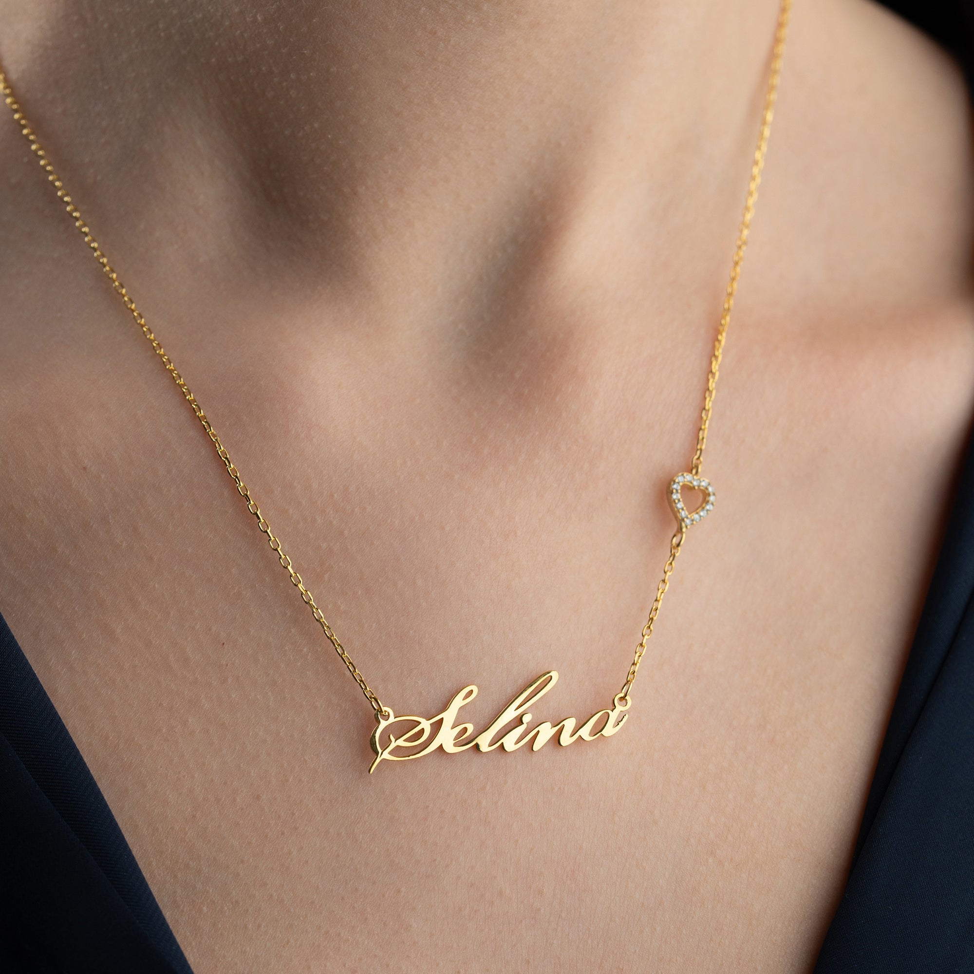 KALP SEMBOLLÜ İSİM KOLYE | 925 GÜMÜŞ