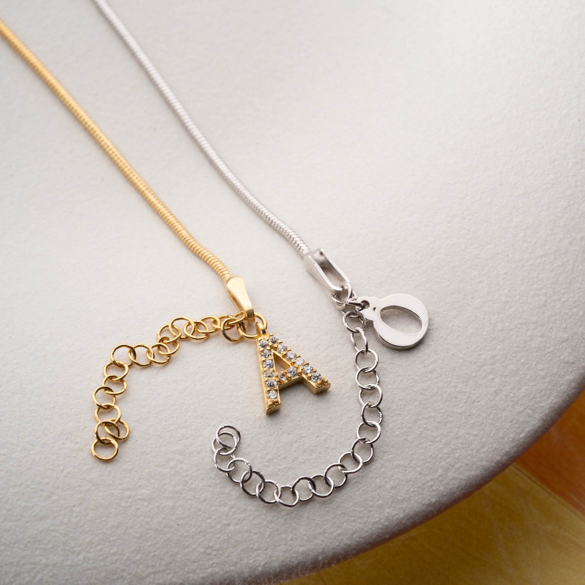 İNCE SNAKE ZİNCİR HARFLİ ÇİFT BİLEKLİK | 925 GÜMÜŞ