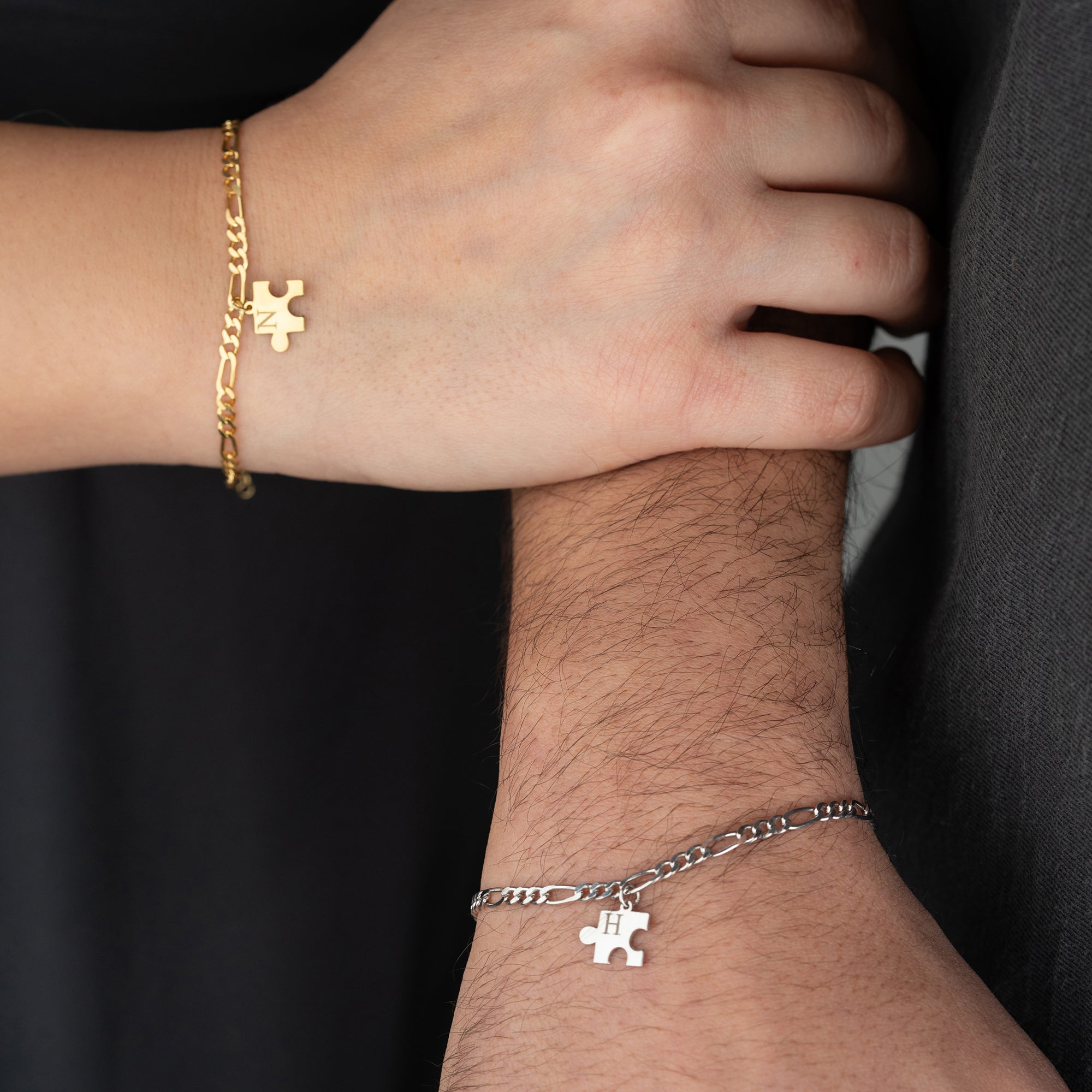 PUZZLE ÇİFT BİLEKLİĞİ | 925 GÜMÜŞ