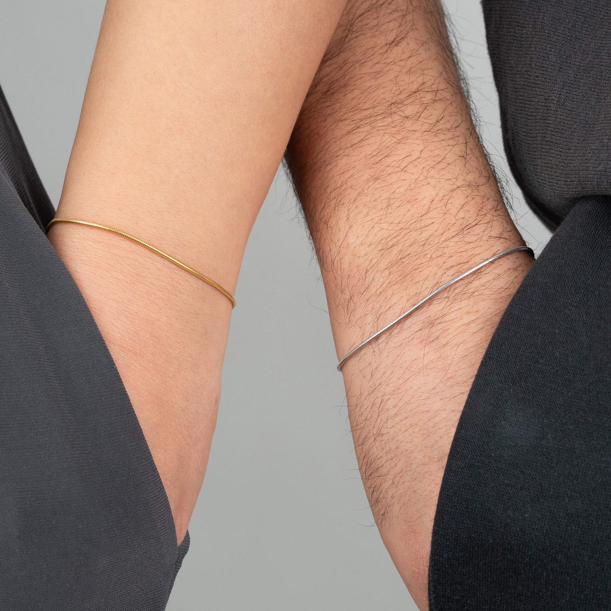 İNCE SNAKE ZİNCİR ÇİFT BİLEKLİĞİ | 925 GÜMÜŞ