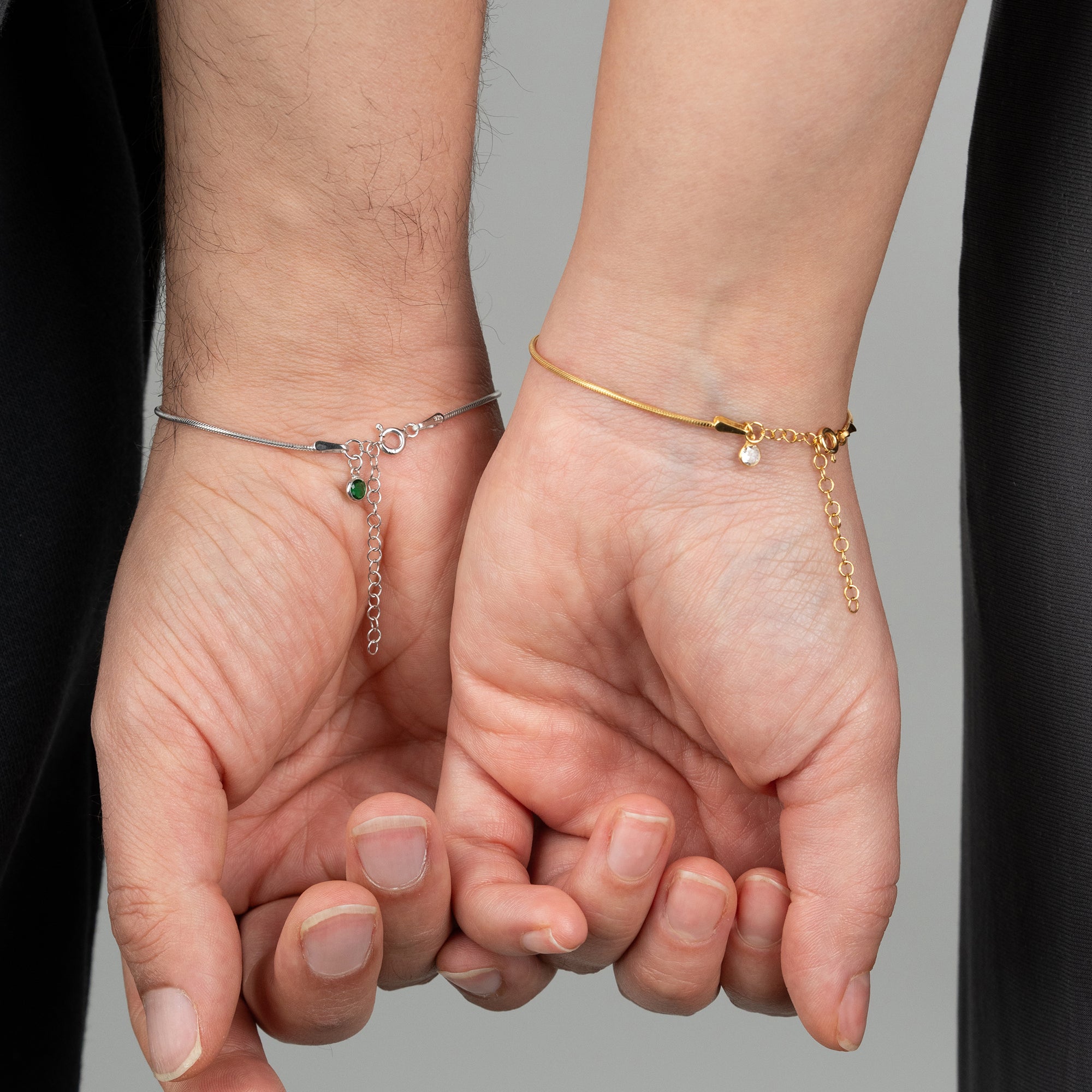 DOĞUM AYI TAŞLI ÇİFT BİLEKLİĞİ | 925 GÜMÜŞ