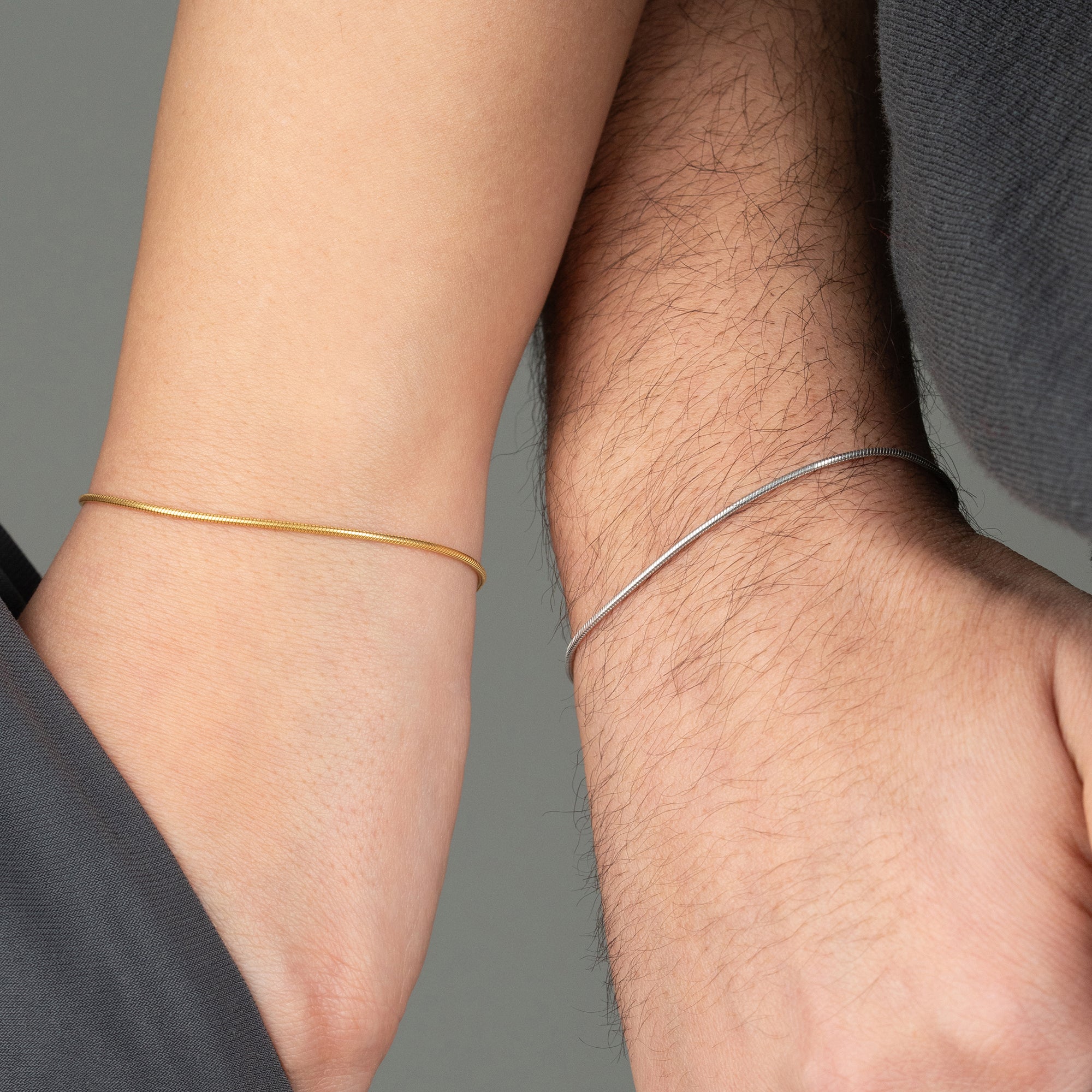 İNCE SNAKE ZİNCİR HARFLİ ÇİFT BİLEKLİK | 925 GÜMÜŞ