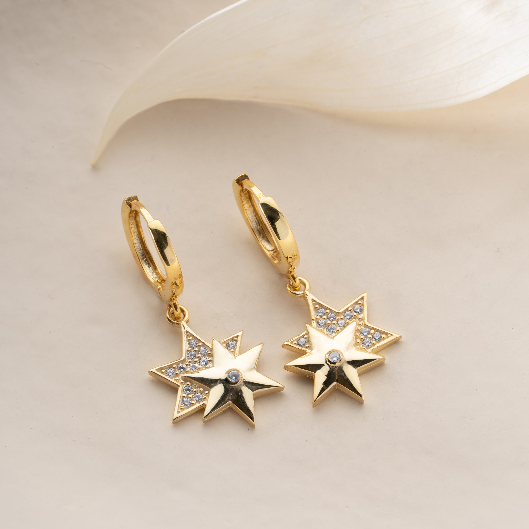 ÇİFT YILDIZ KÜPE | 925 GÜMÜŞ