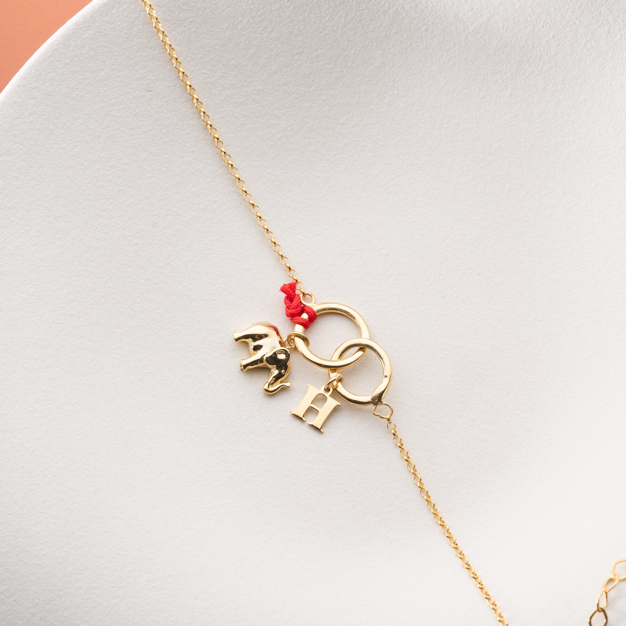 LUCKY ELEPHANT HARF BİLEKLİK | 925 GÜMÜŞ