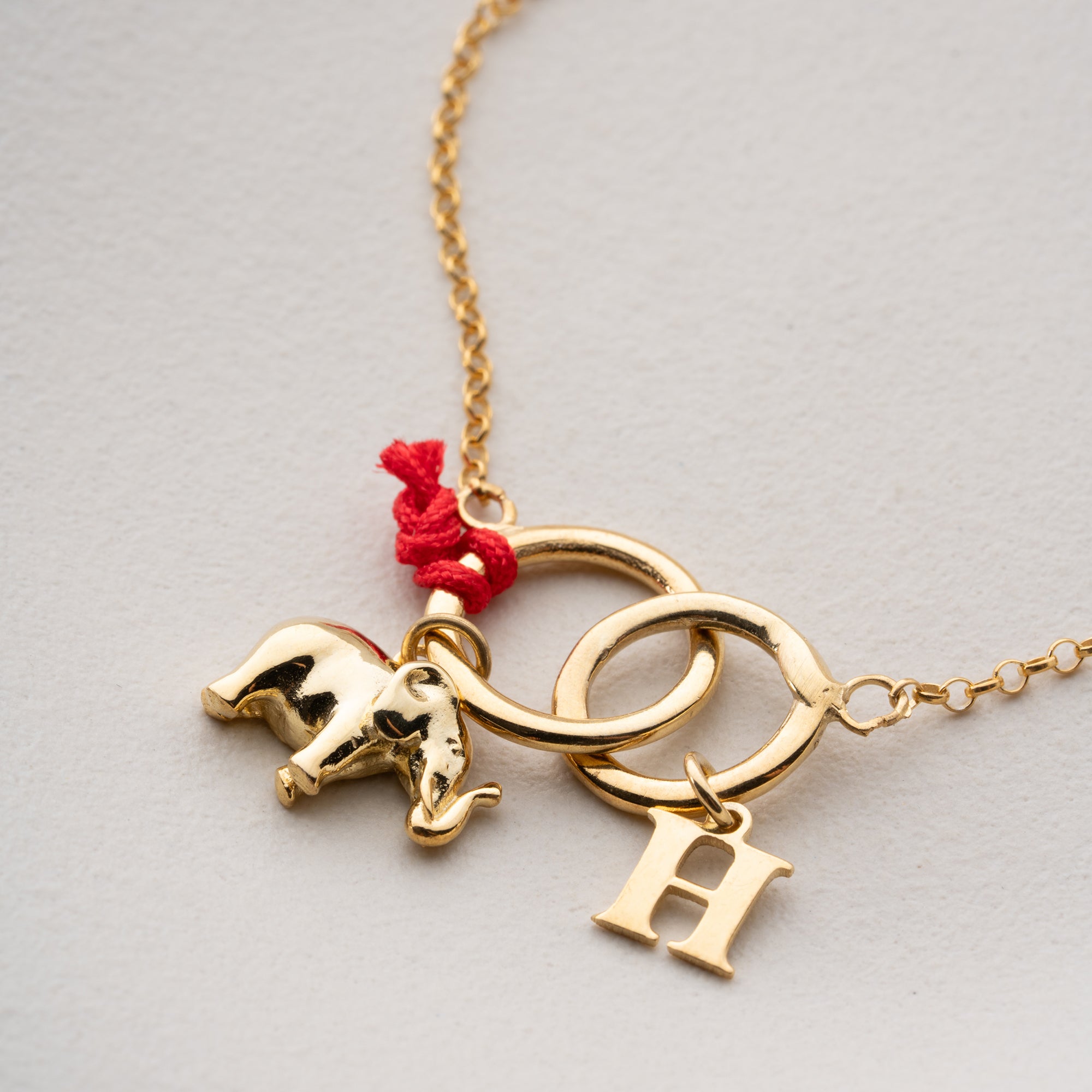 LUCKY ELEPHANT HARF BİLEKLİK | 925 GÜMÜŞ