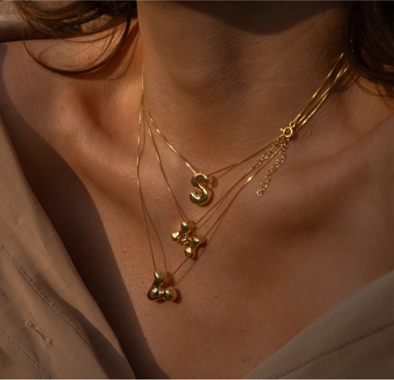 ASİMETRİK İKON HARF KOLYE | 925 GÜMÜŞ