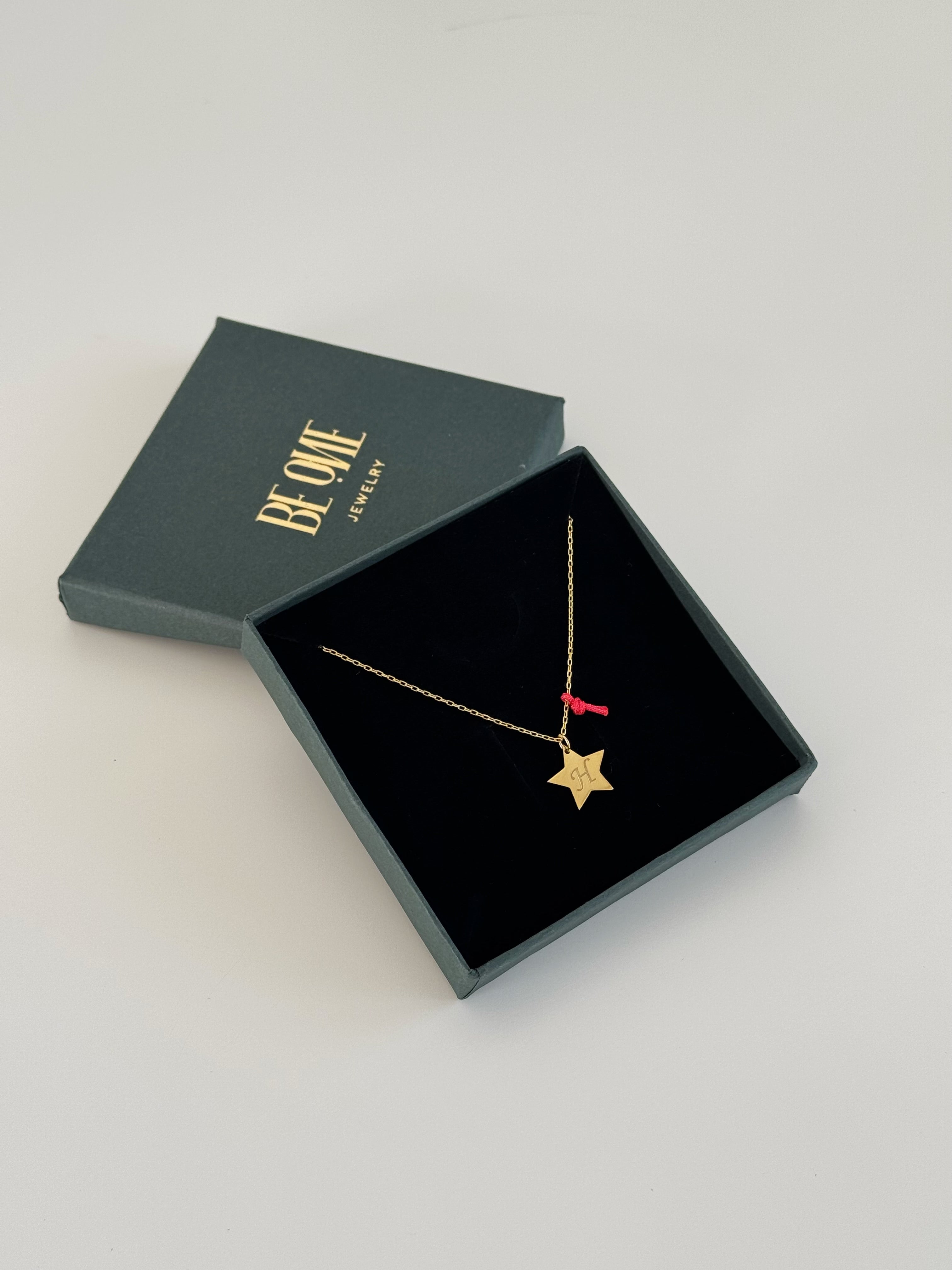 ŞANS İPLİ YILDIZ PLAKA KOLYE | 925 GÜMÜŞ