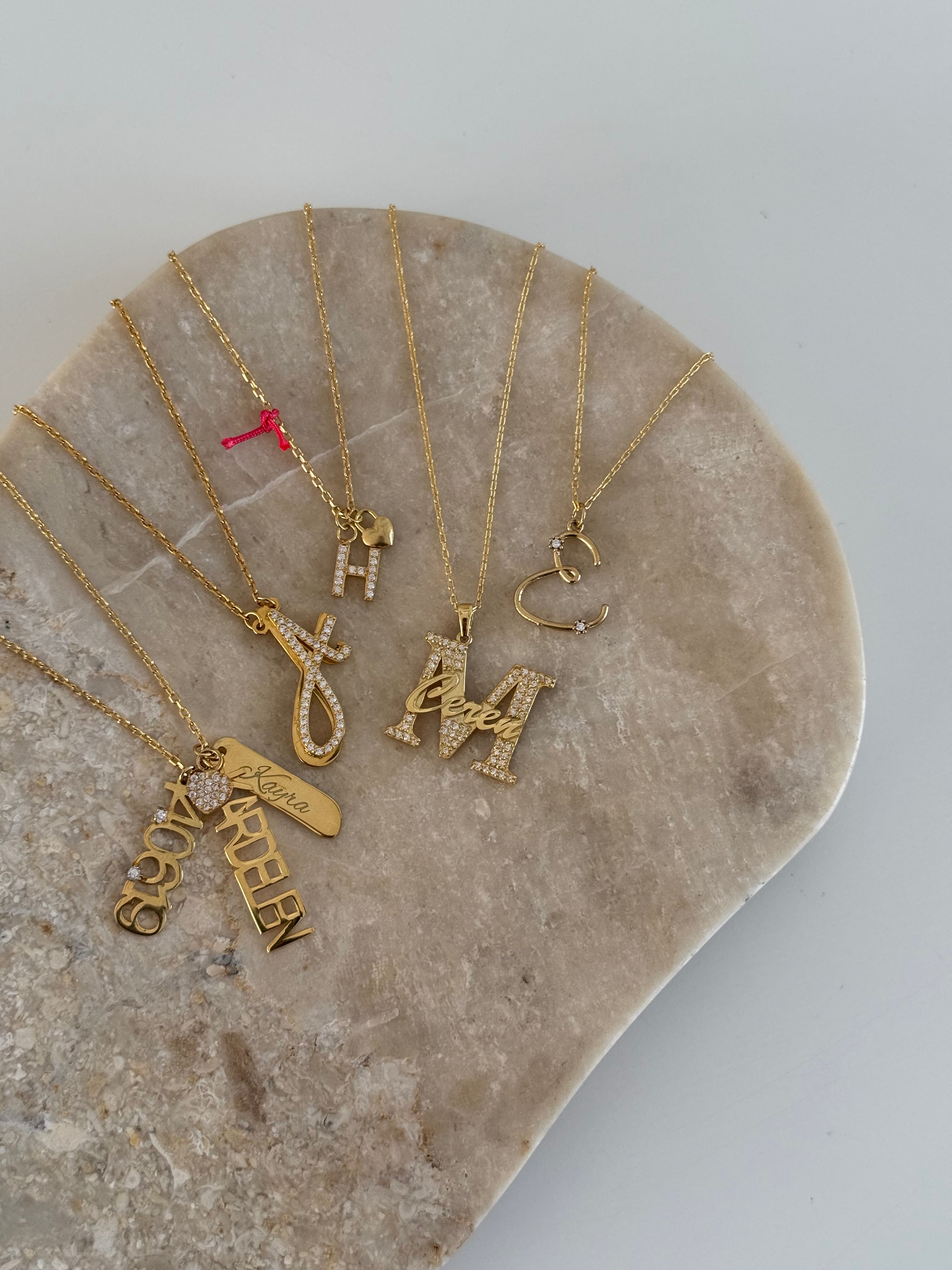 ŞANS İPLİ HARF KOLYE | 925 GÜMÜŞ