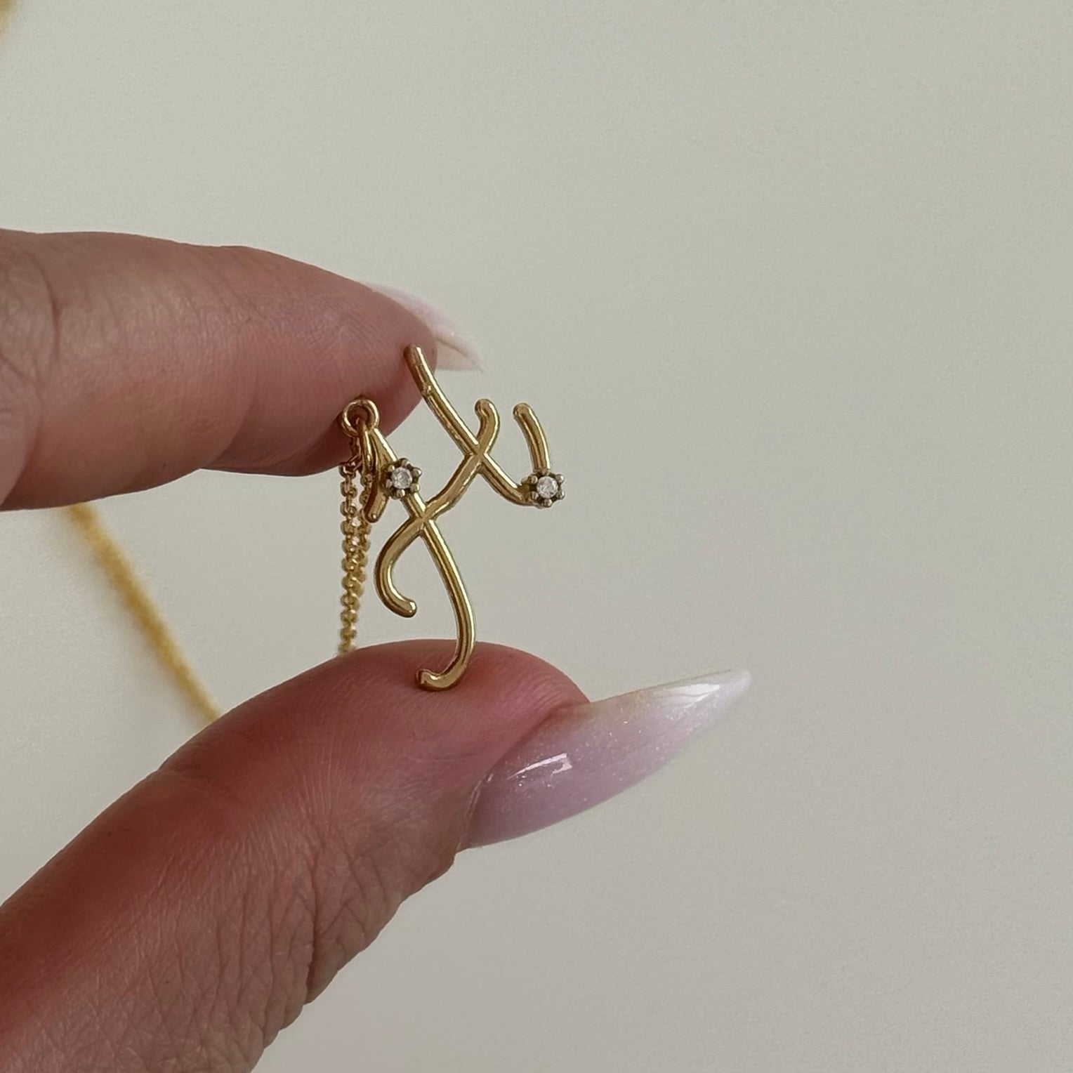 MİNİ TAŞLI HARF KOLYE | 925 GÜMÜŞ