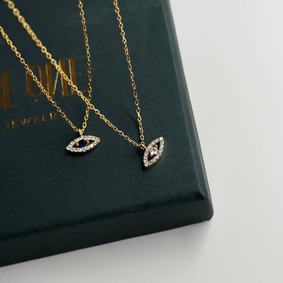 MİNİ ZİRKON GÖZ KOLYE | 925 GÜMÜŞ