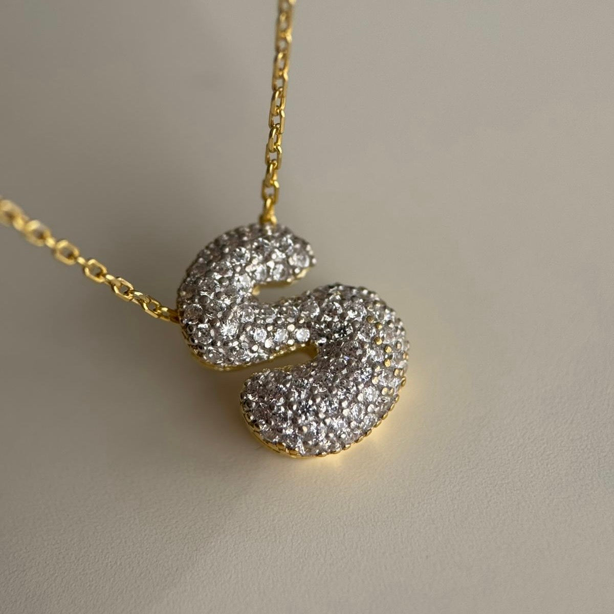 TAŞLI MİNİ BUBBLE İSİM KOLYE | 925 GÜMÜŞ