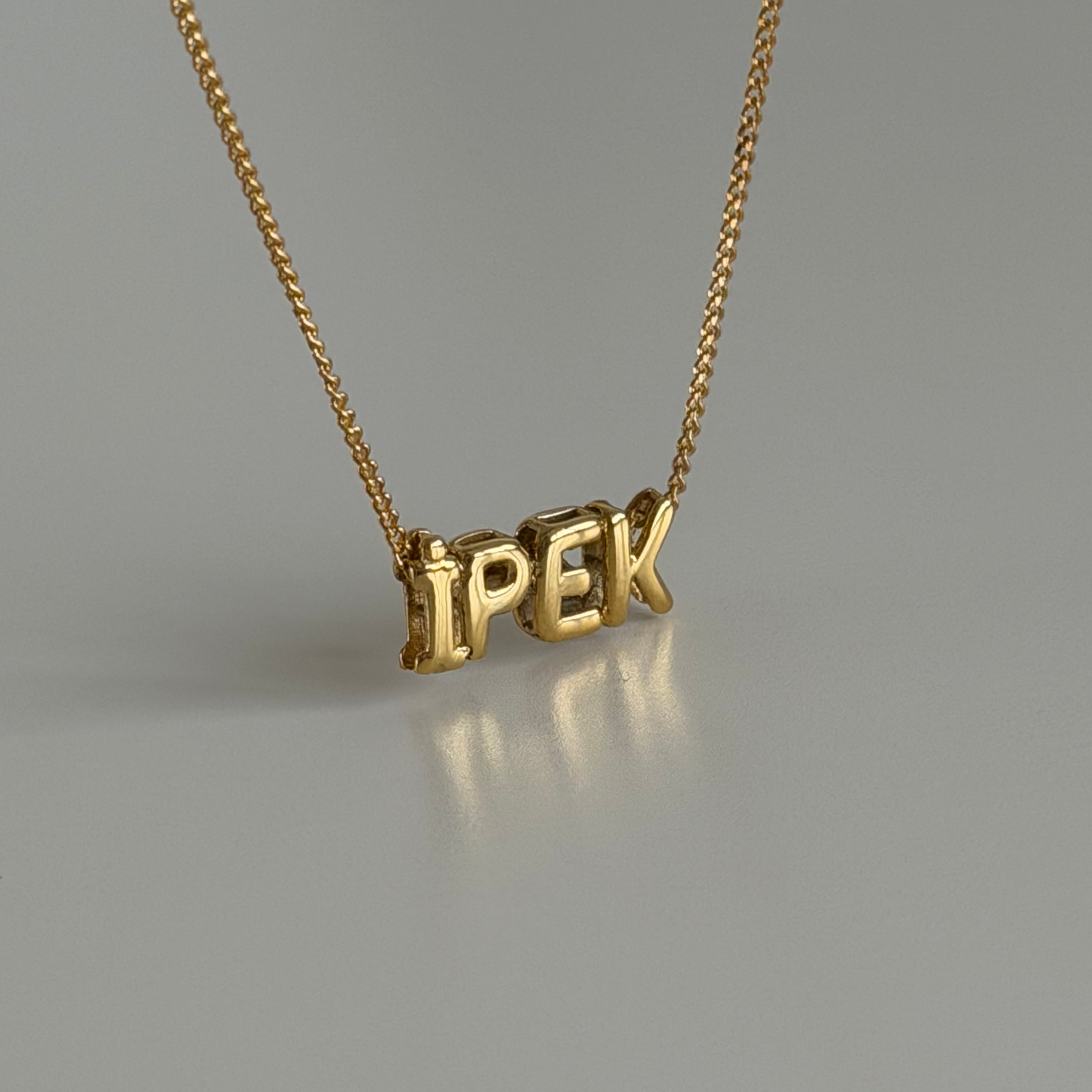 MİNİMAL BALON İSİM KOLYE | 925 GÜMÜŞ