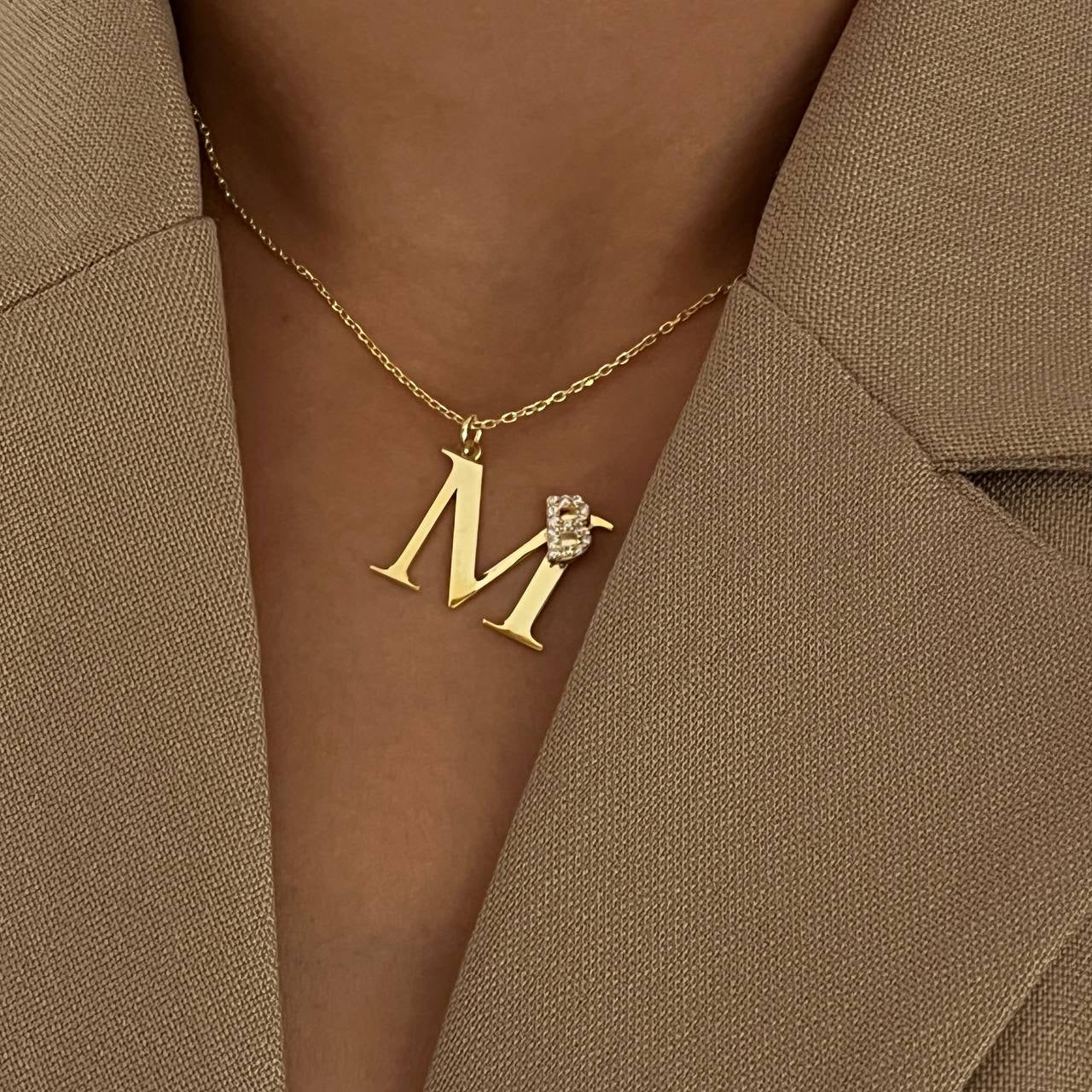 2 HARFLİ KOMBO KOLYE | 925 GÜMÜŞ