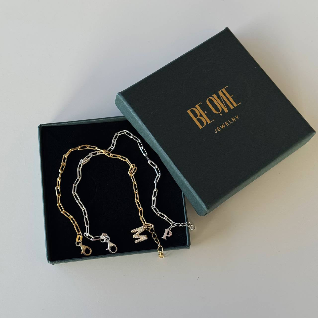 SWİTCH ZİNCİR HARFLİ ÇİFT BİLEKLİK | 925 GÜMÜŞ