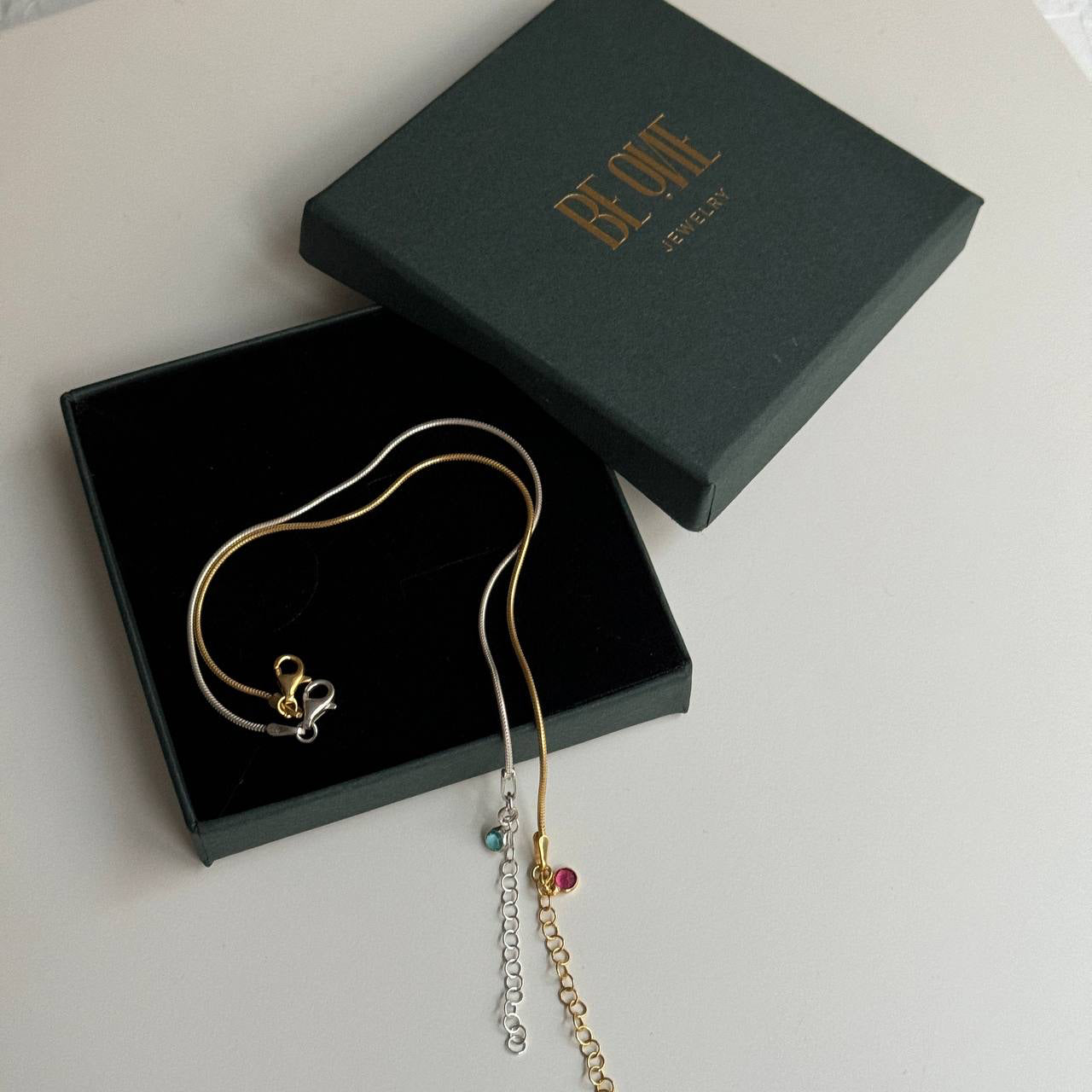 DOĞUM AYI TAŞLI ÇİFT BİLEKLİĞİ | 925 GÜMÜŞ