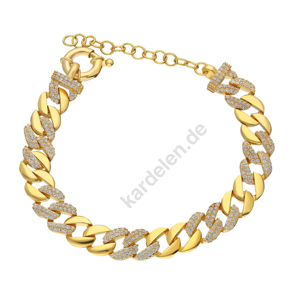Gourmet Half Zirkonia Stein Armkette (7027034685485)