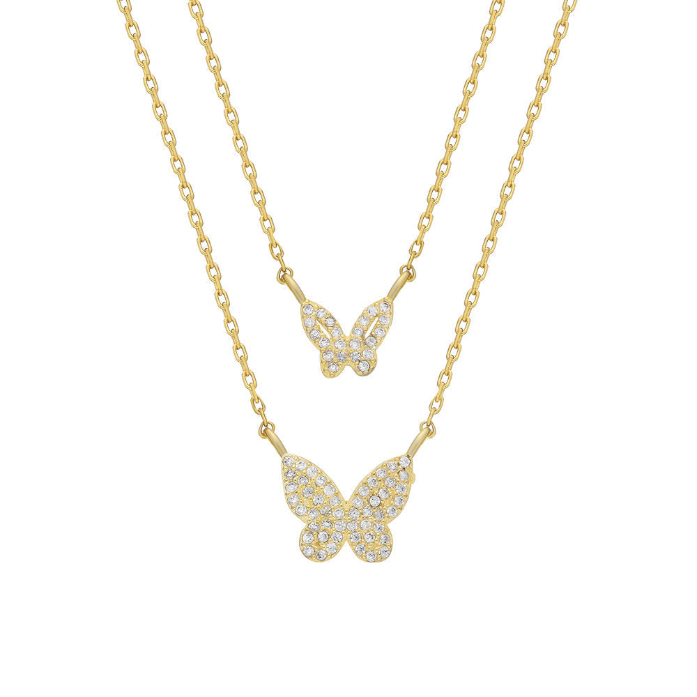 2er Butterfly Halskette (8061829611822)