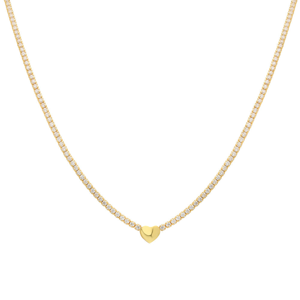 Chain Strass herzkette (7247788212269)