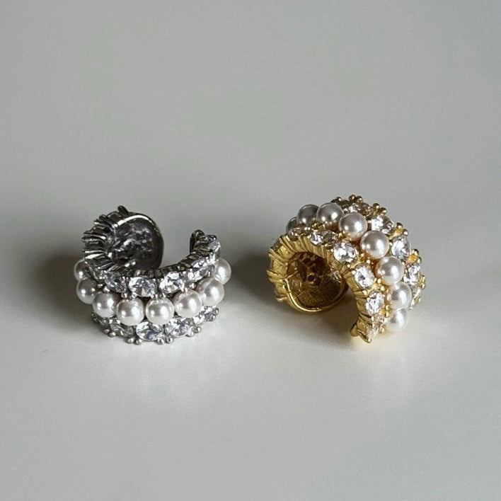 HAYLİE İNCİLİ EARCUFF | 925 GÜMÜŞ
