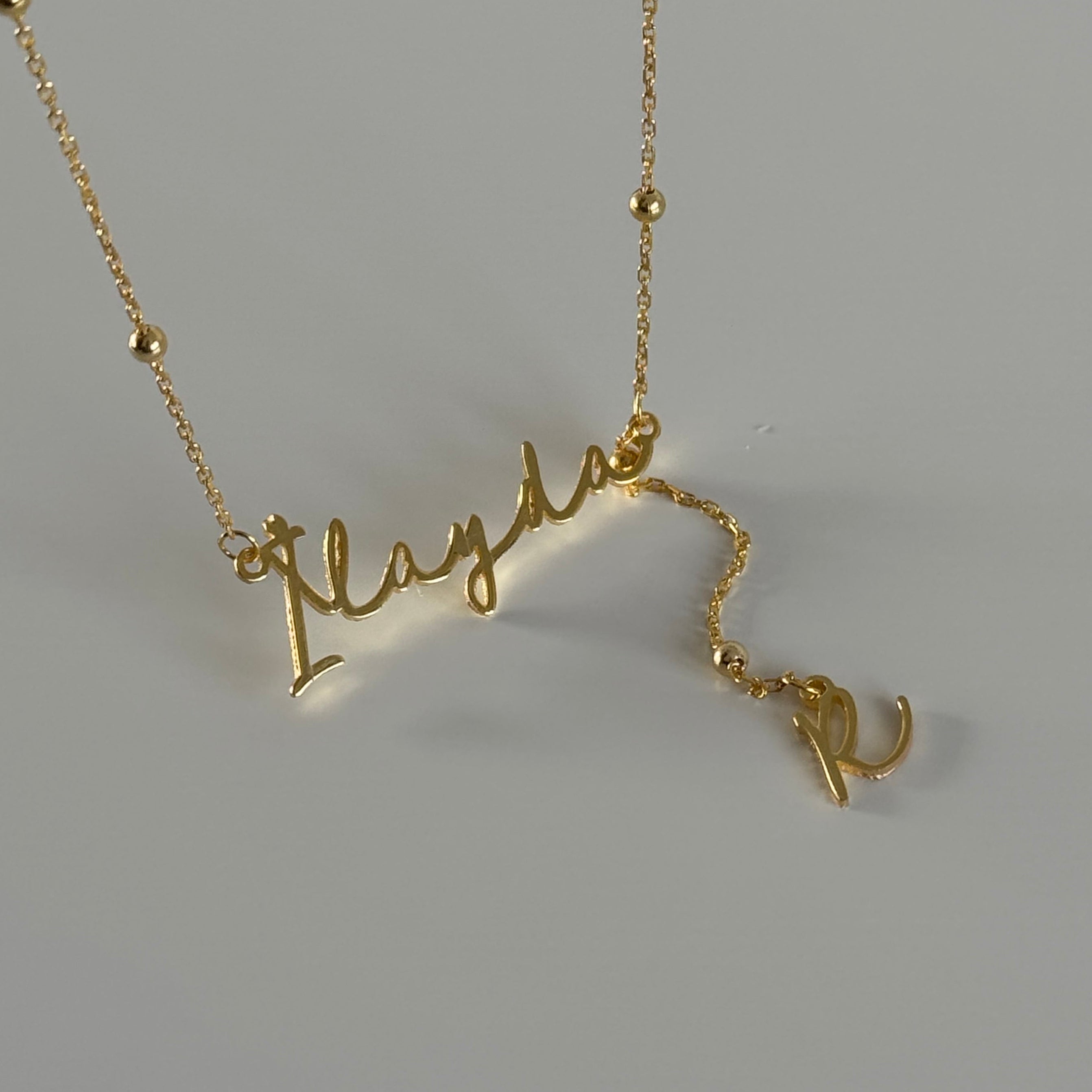 VİNTAGE HARFLİ İSİM KOLYE | 925 GÜMÜŞ